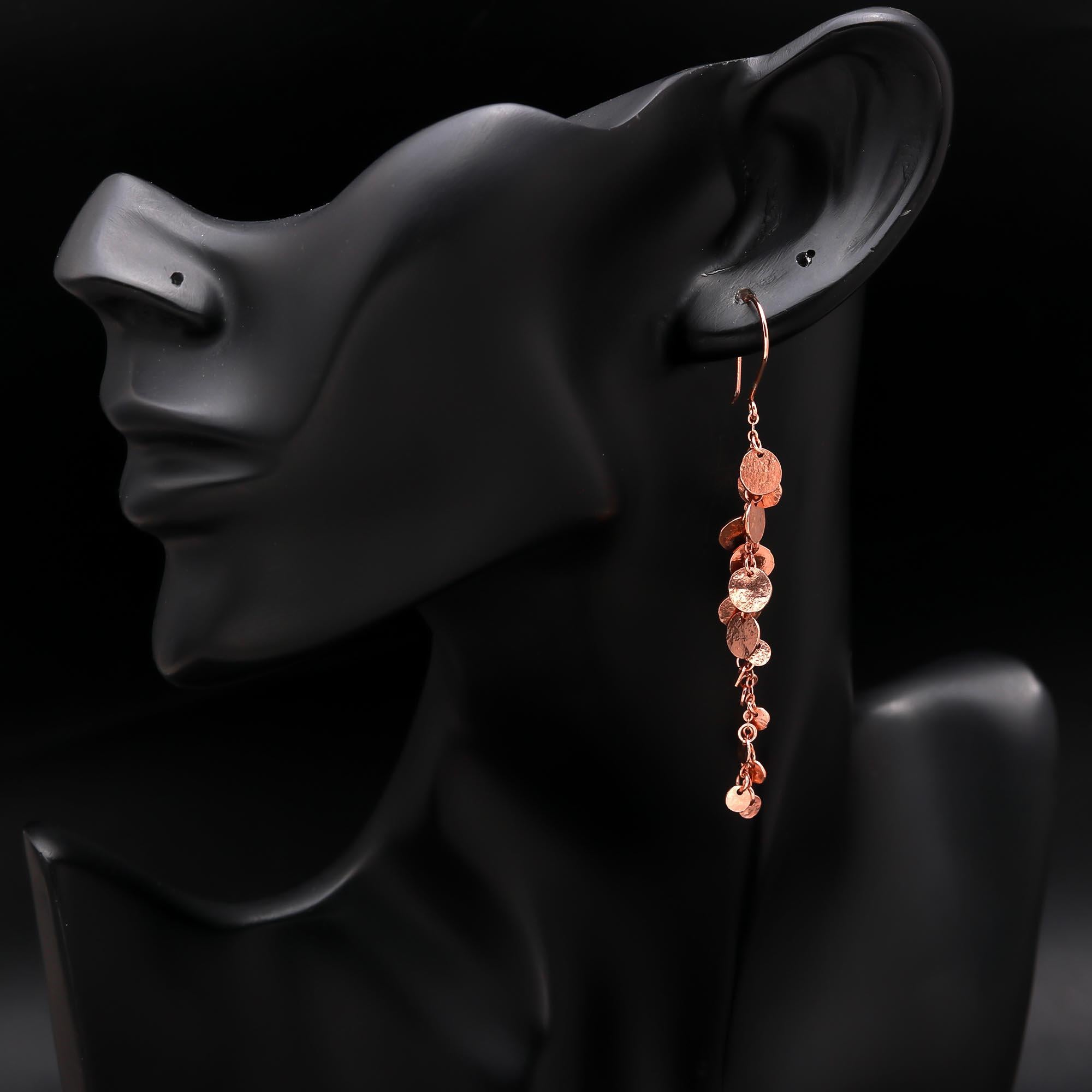 925 Silver Disc Dangle Earrings