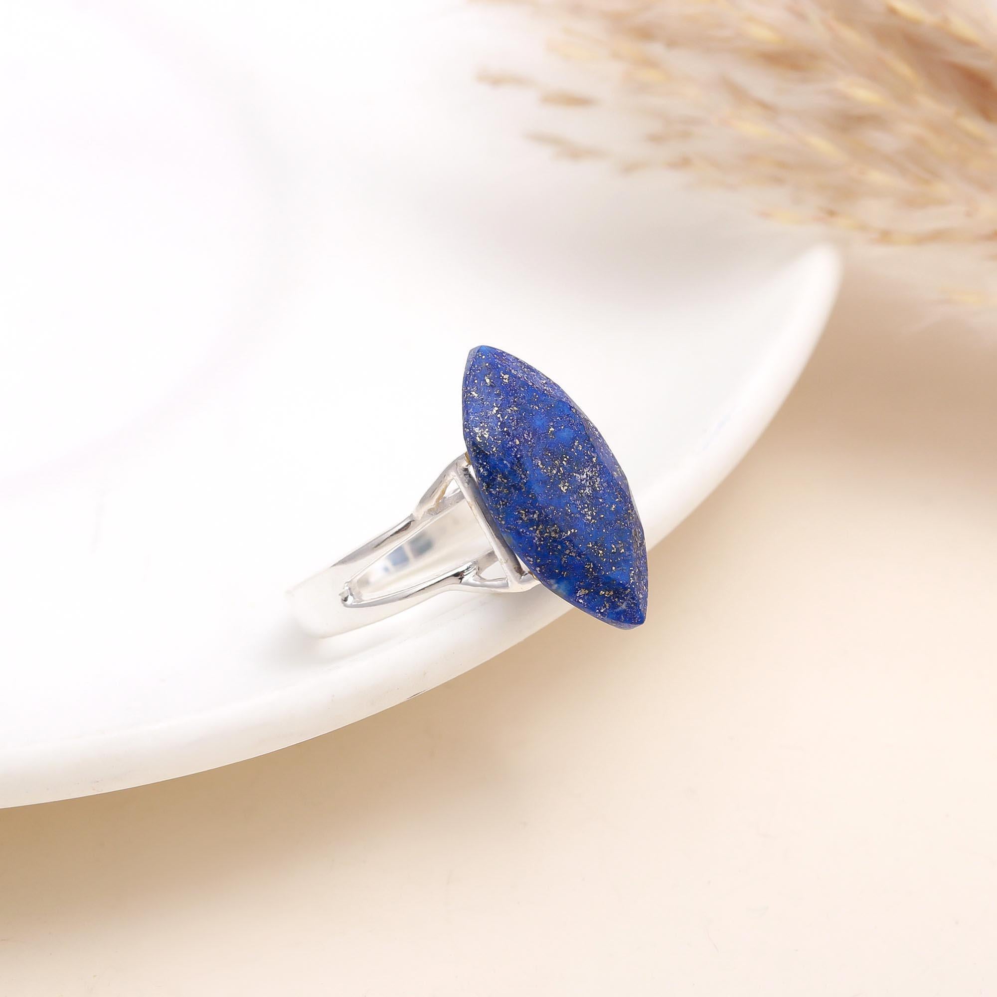 The Lapis Architect: Modern Bridge Statement Ring