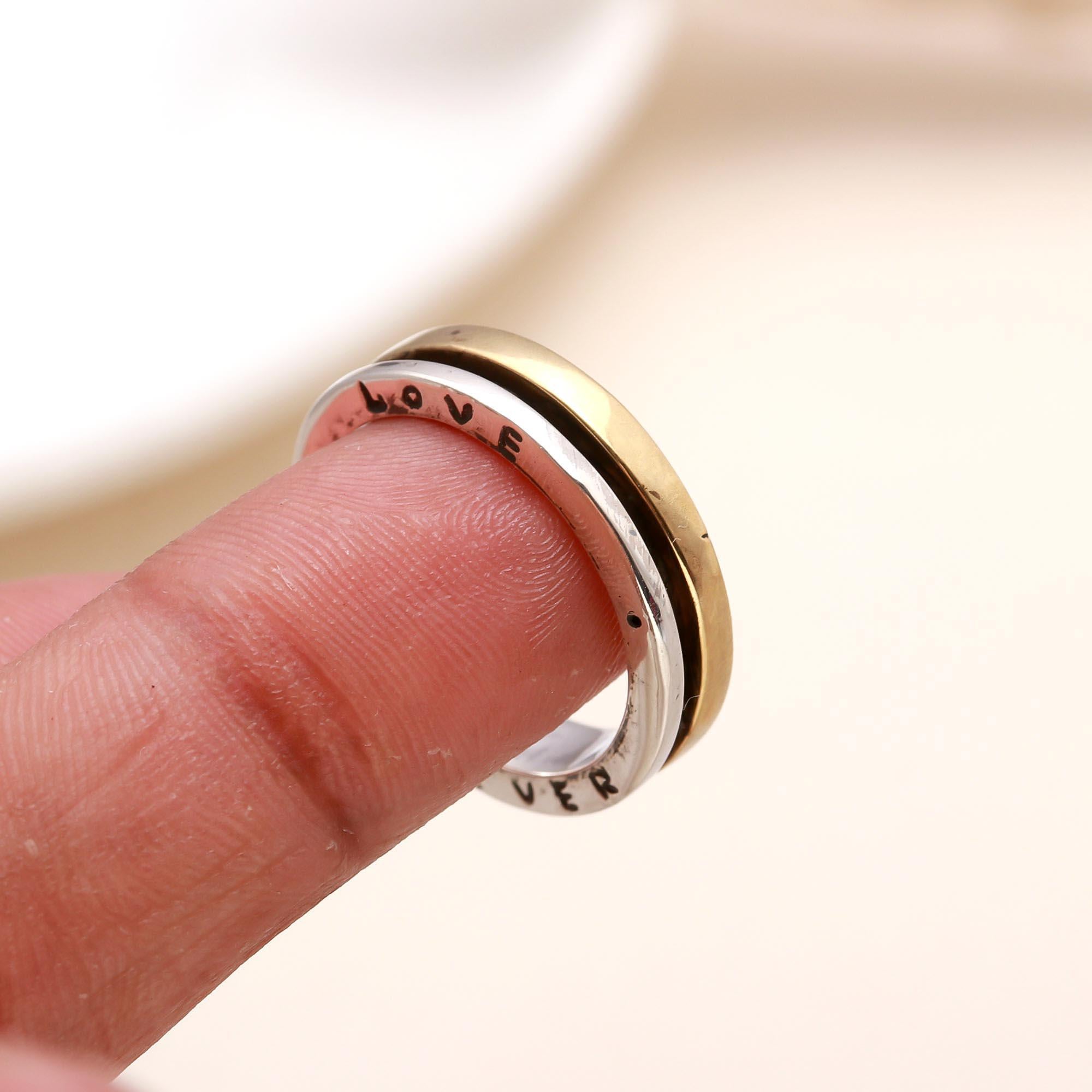 The Eternal Promise: Two-Tone Message Ring