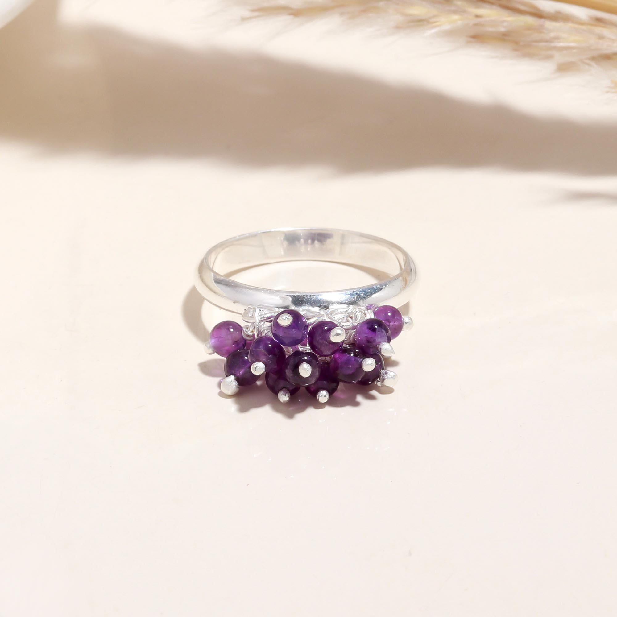 The Vineyard Cluster: Wire Wrapped Grape Cluster Ring