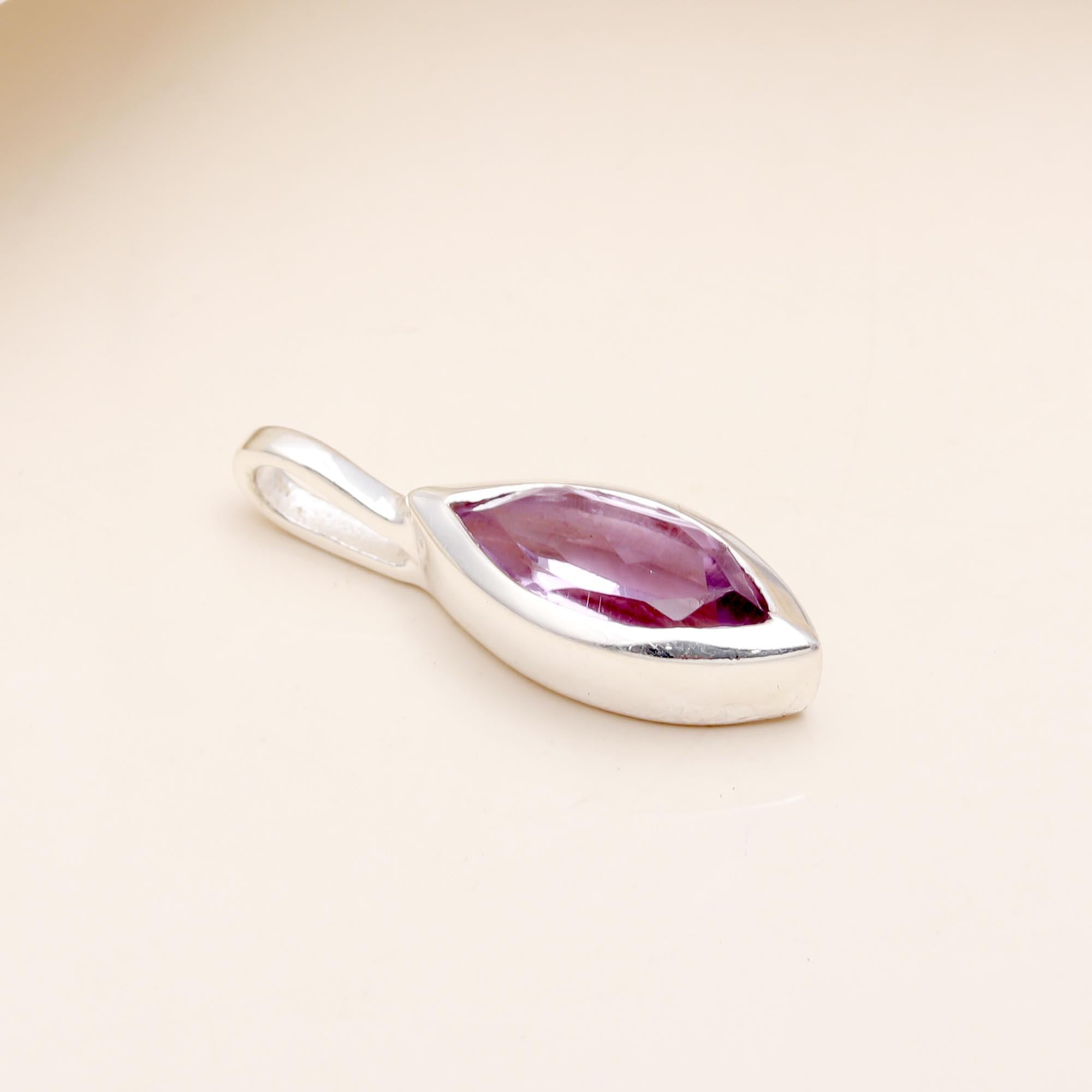 The Violet Heritage: Amethyst Oval Vintage Filigree Pendant
