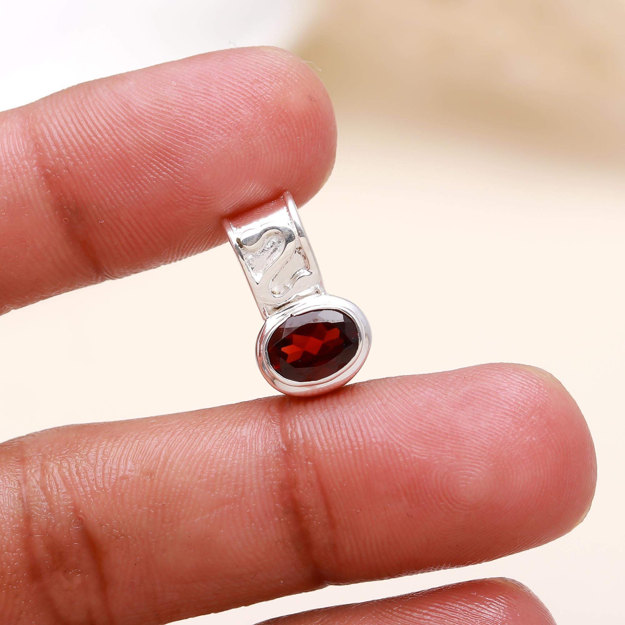 Faceted Garnet Pendant