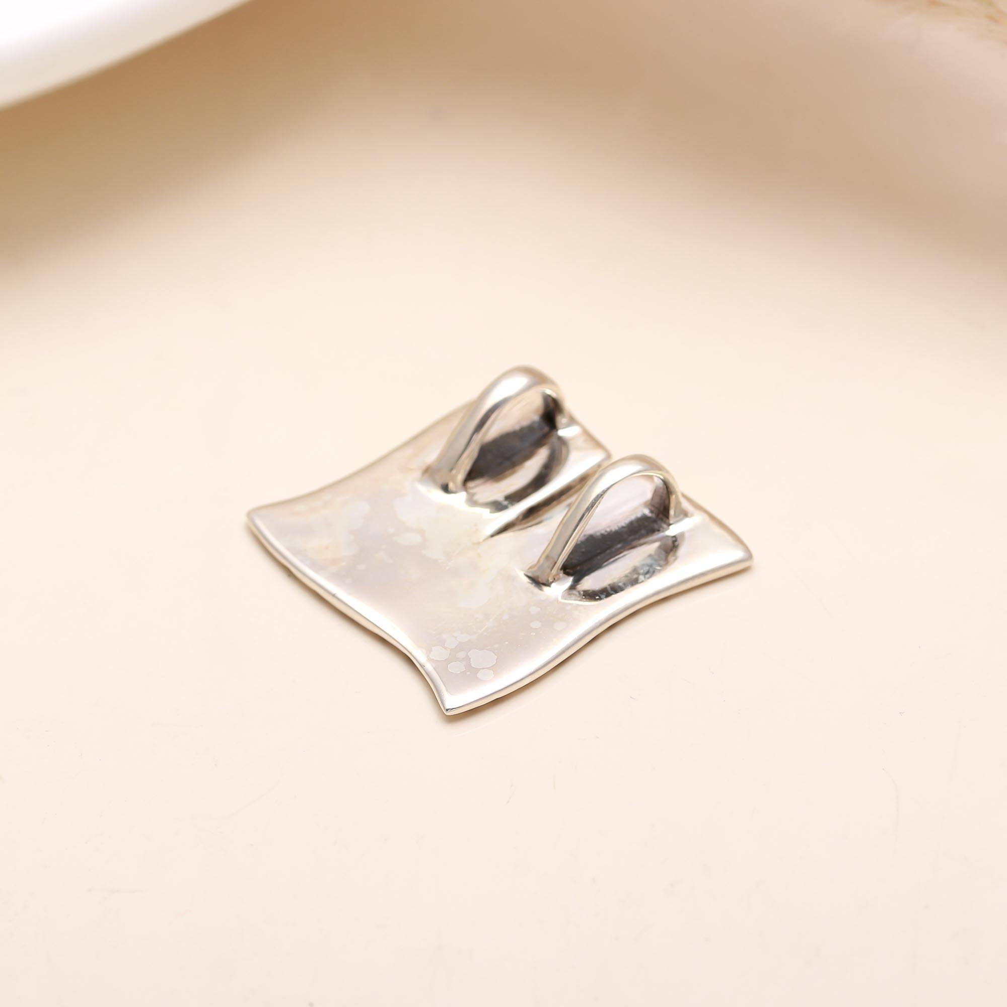 The Cross Hatch: Star Stamp Slider Silver Pendant
