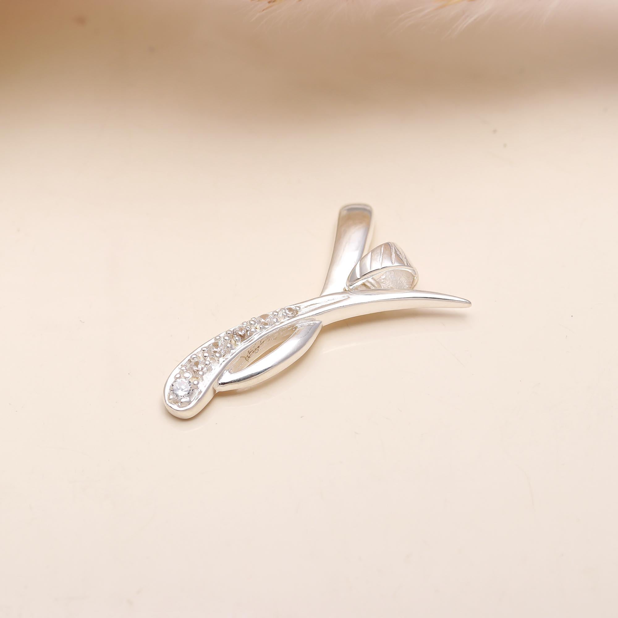 Vintage Sterling 925 Silver Pendant With Cluster