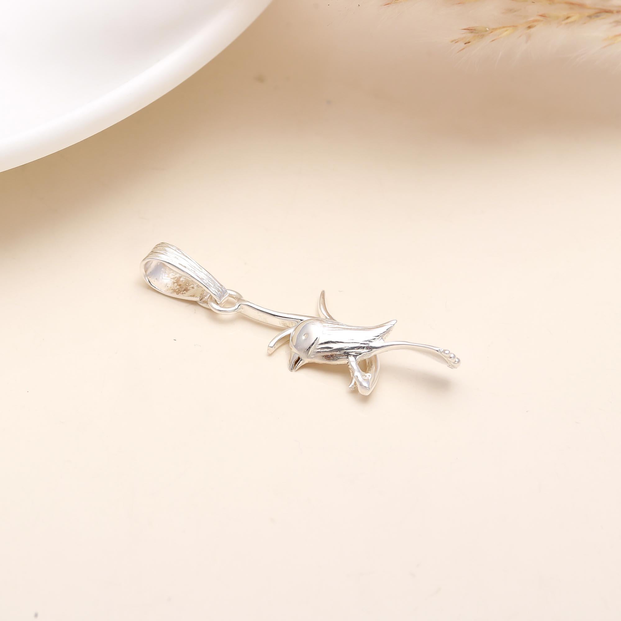925 Sterling Silver Bird Shape Pendant