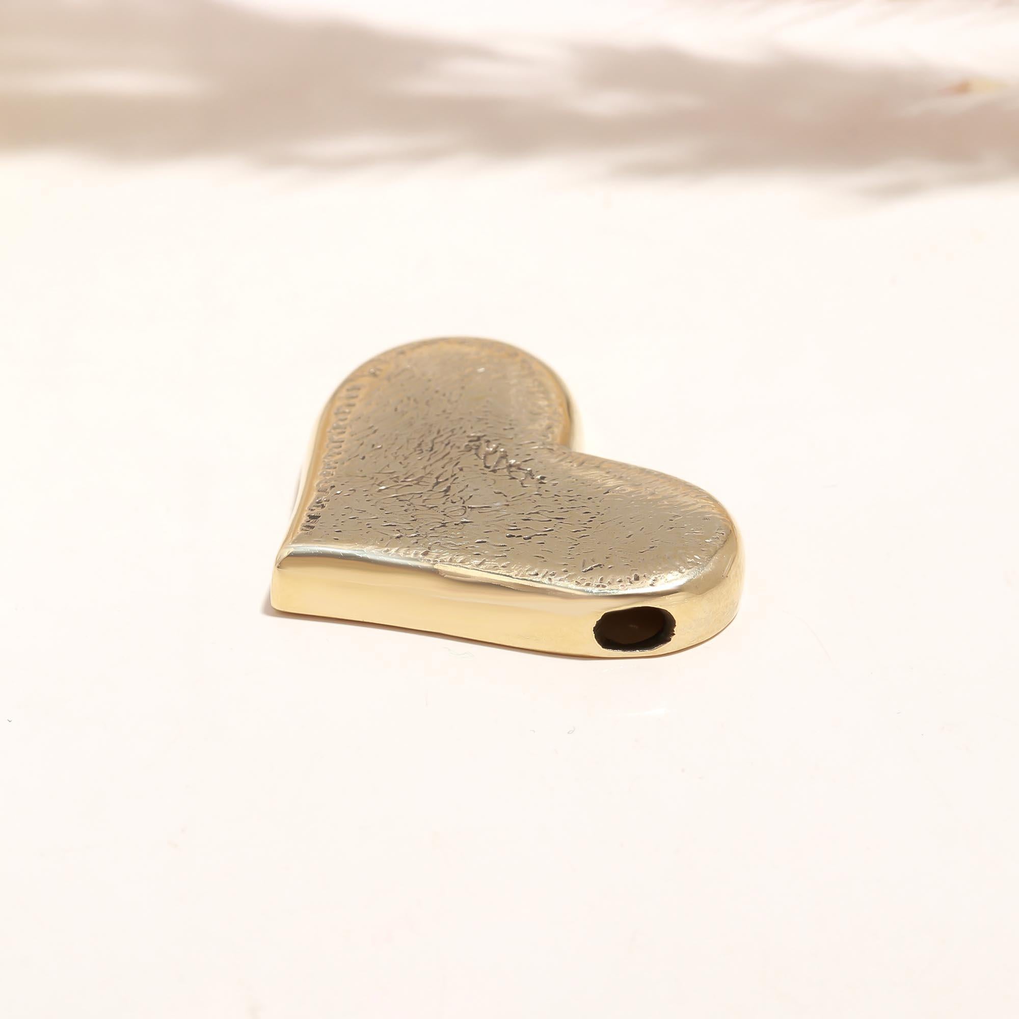 The Golden Affection: Textured Gold Heart Pendant