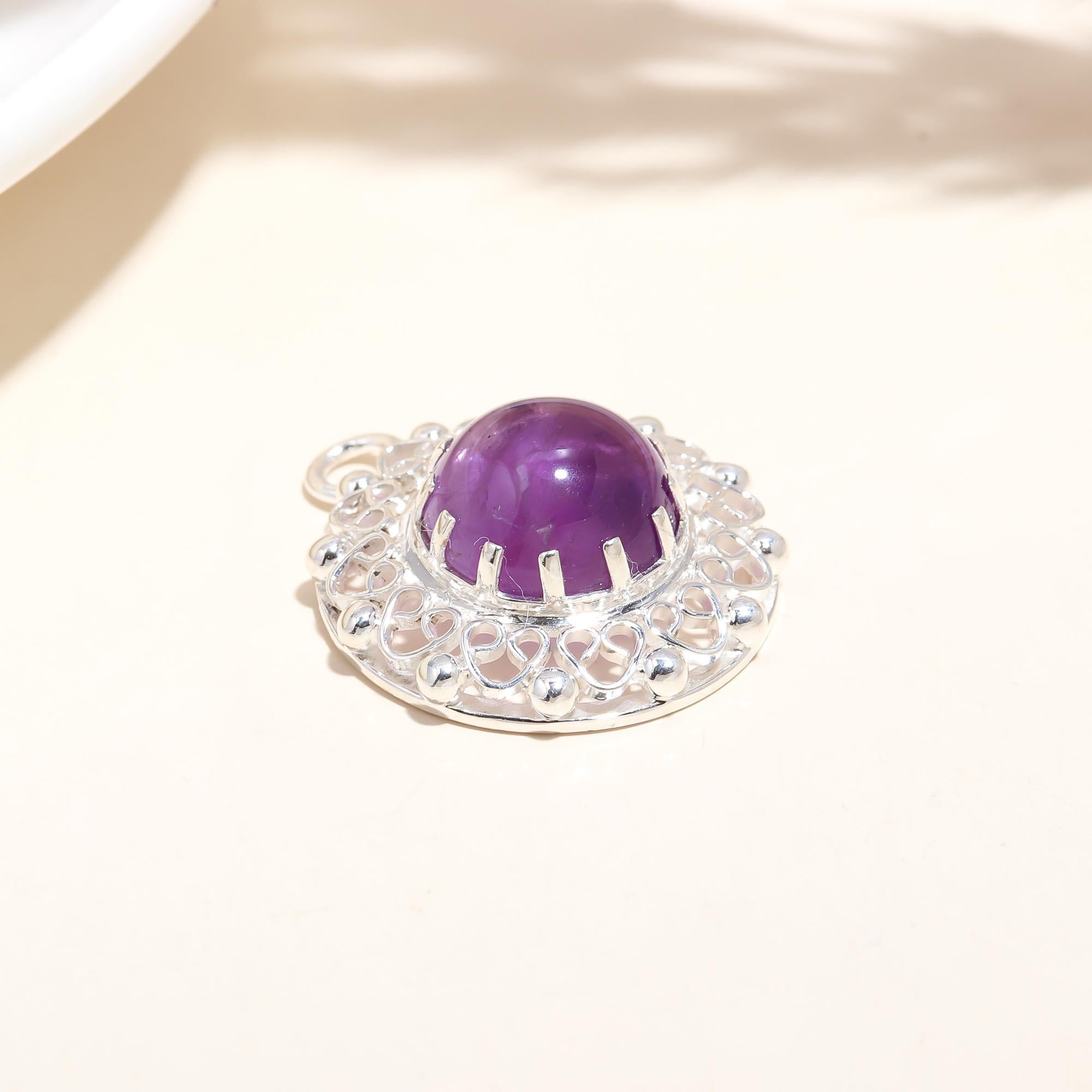 Solid 925 Sterling Silver Fashion Jewelry Natural Gemstone Pendant