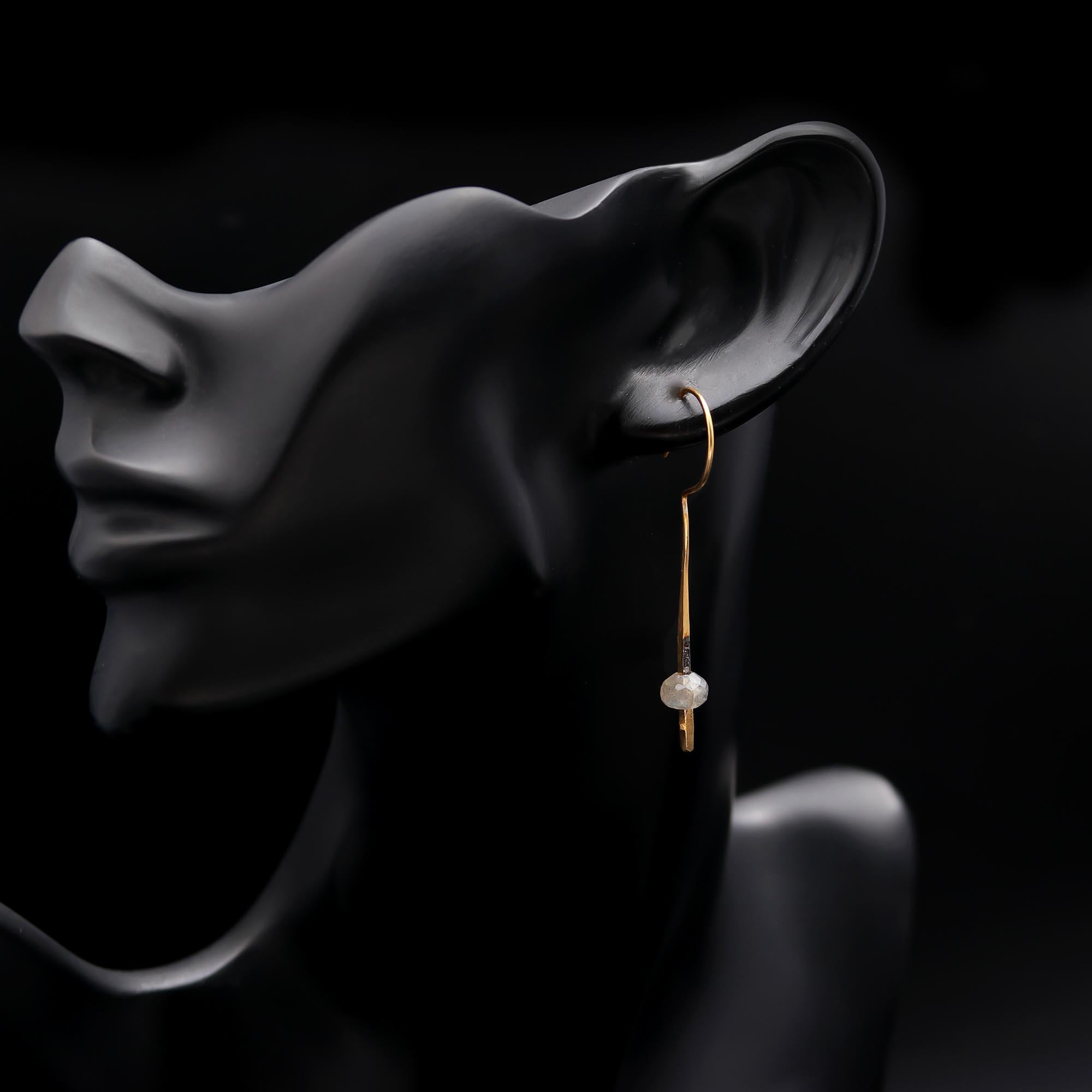 925 Sterling Silver Labradorite Dangle Earrings