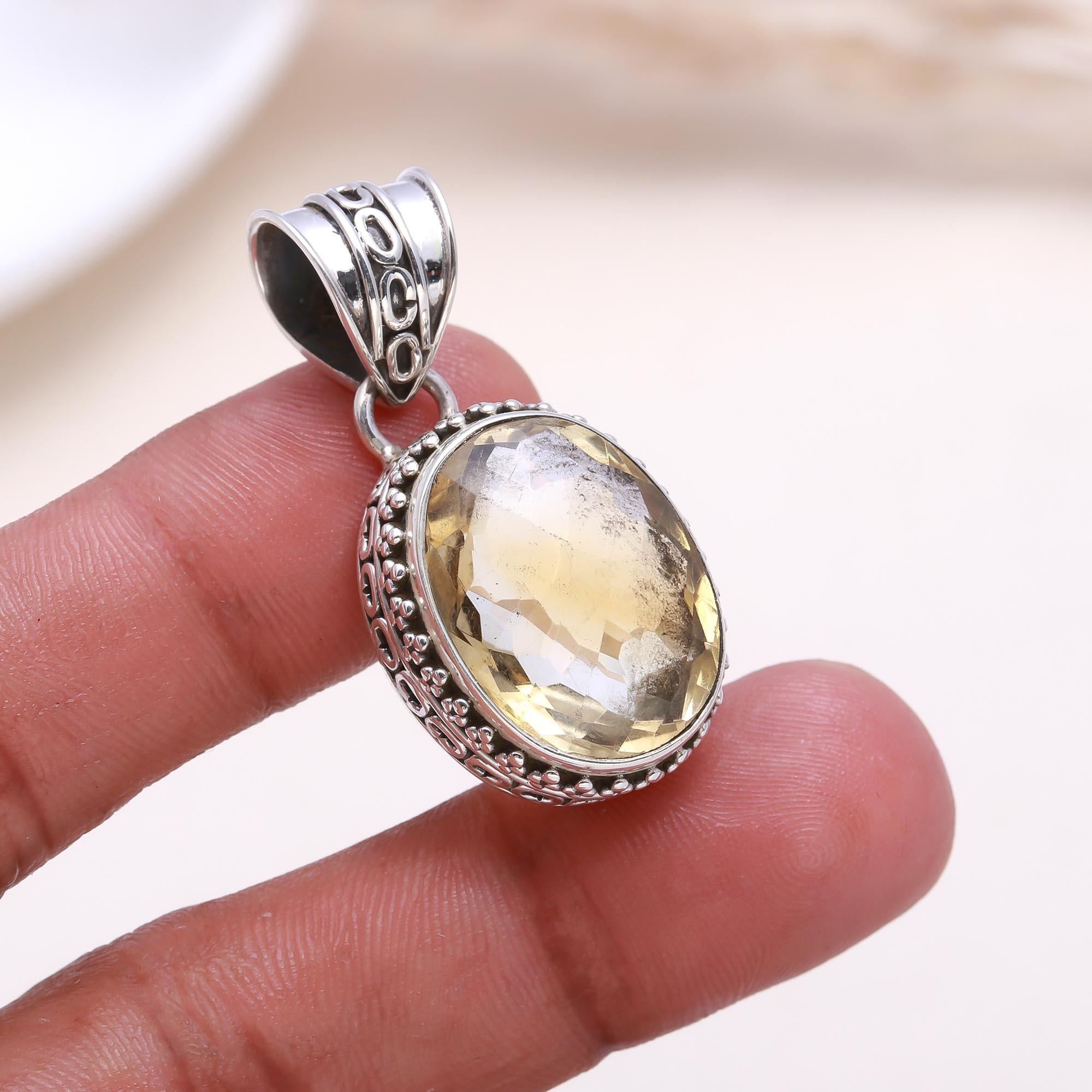 The Vintage Honey: Citrine Scrollwork Pendant