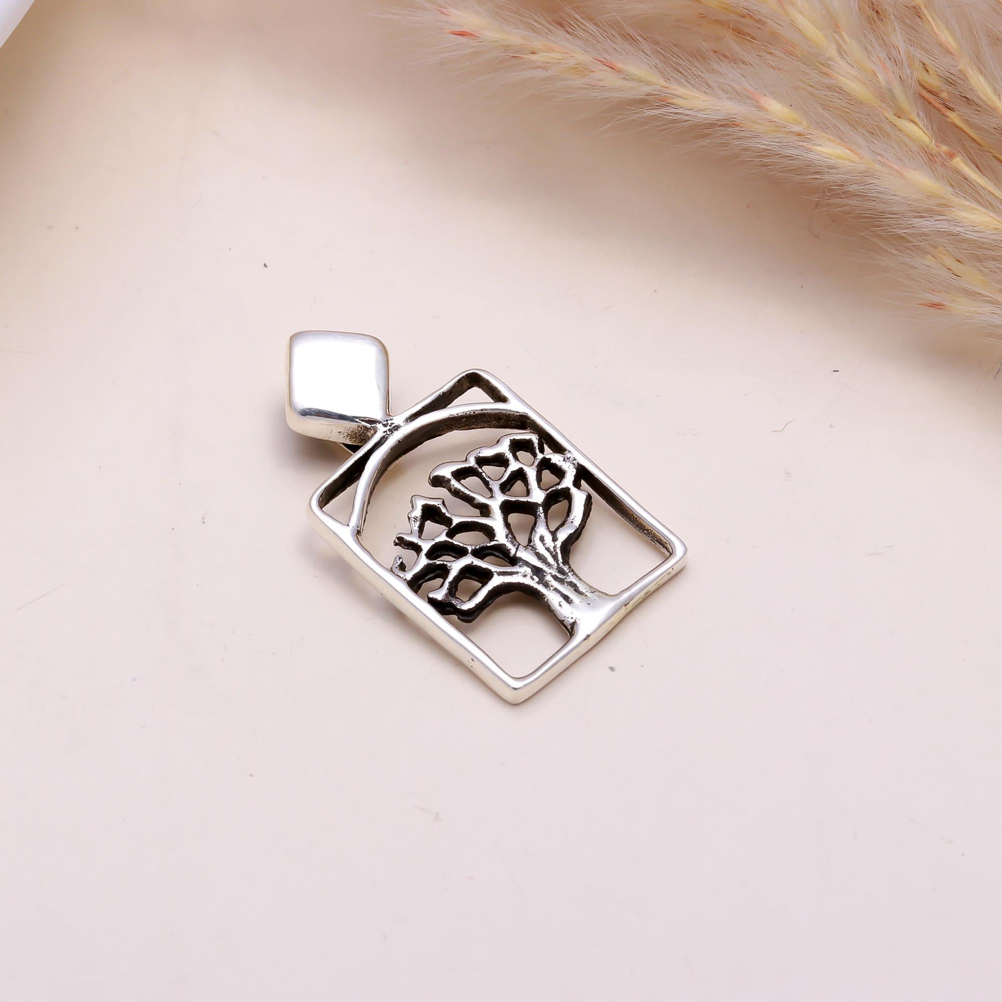 The Framed Life: Rectangular Tree of Life Pendant