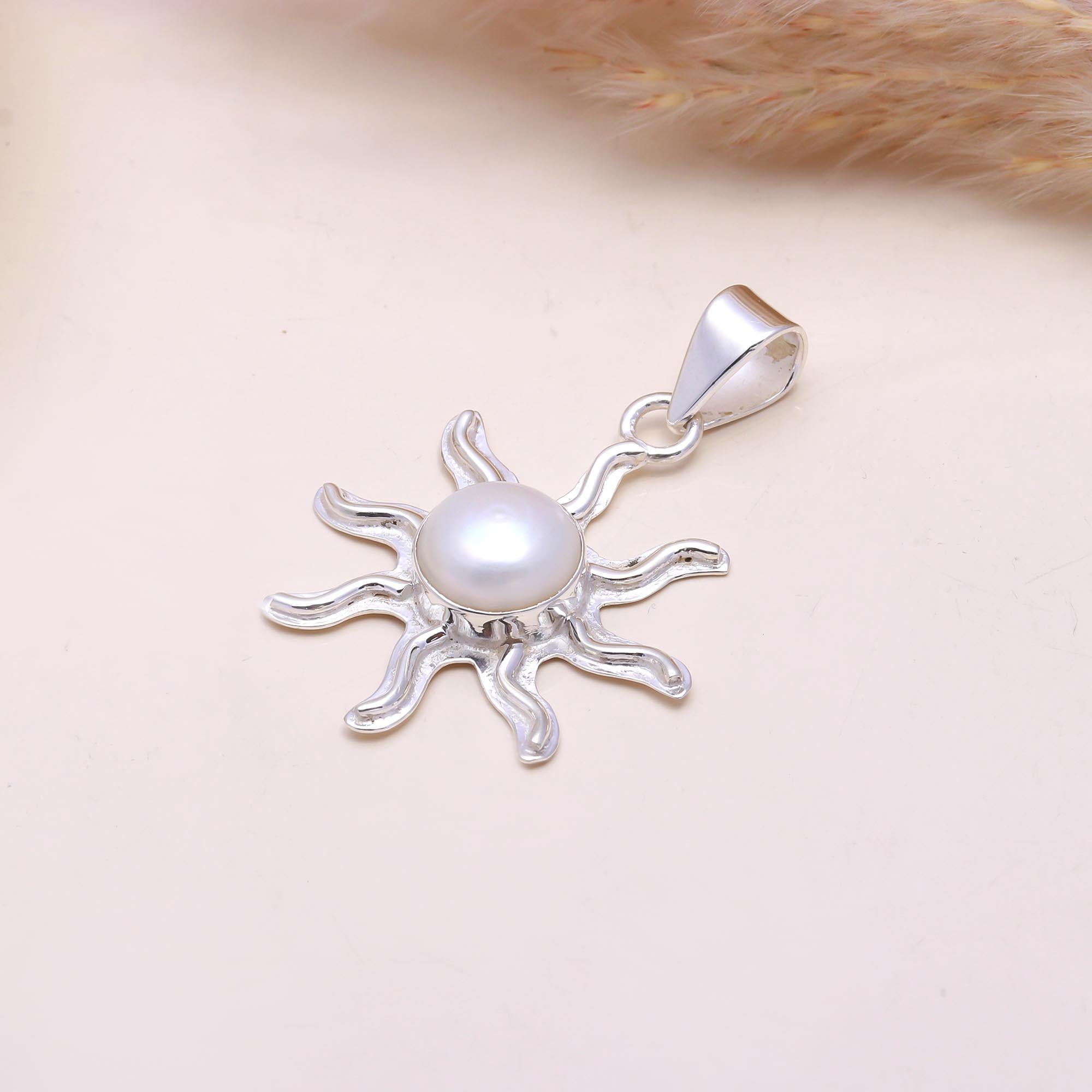 The Ocean Star: Freshwater Pearl Sunburst Pendant