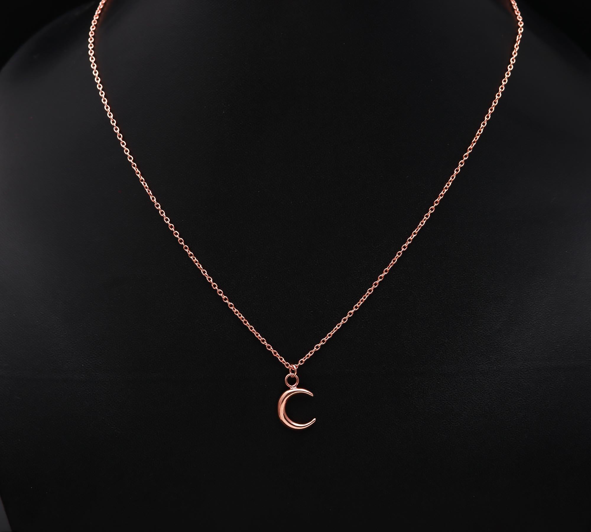 925 Sterling Silver Moon Celestial Necklace