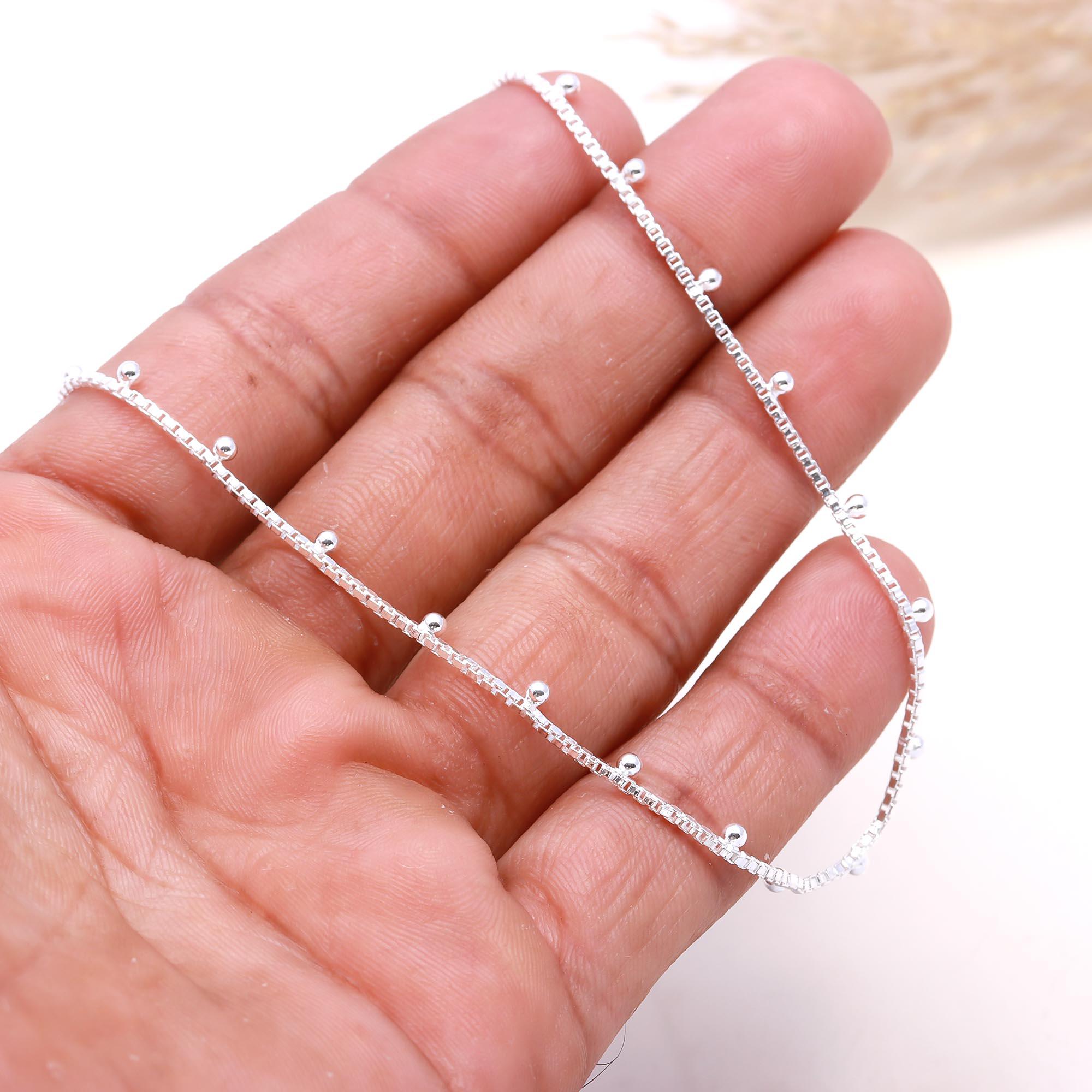 The Silver Droplet: Ball Charms Chain Necklace