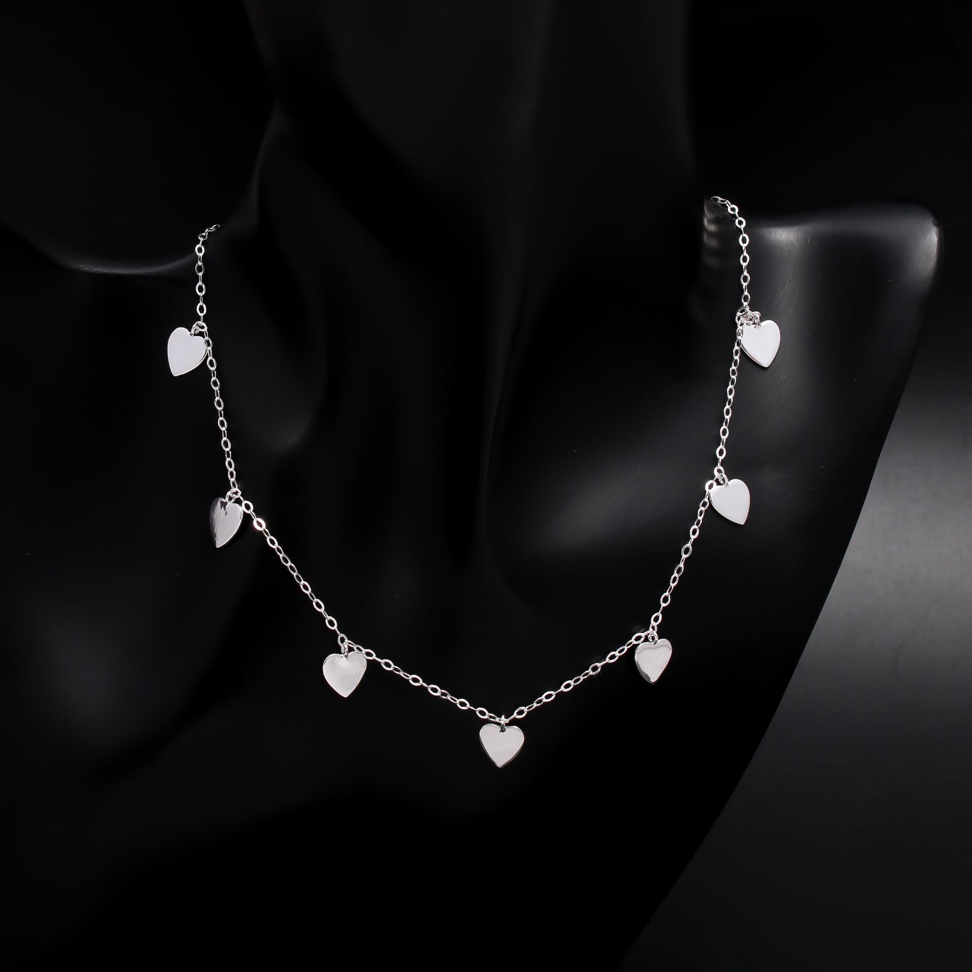 The Love Chain: Multi-Heart Charm Necklace