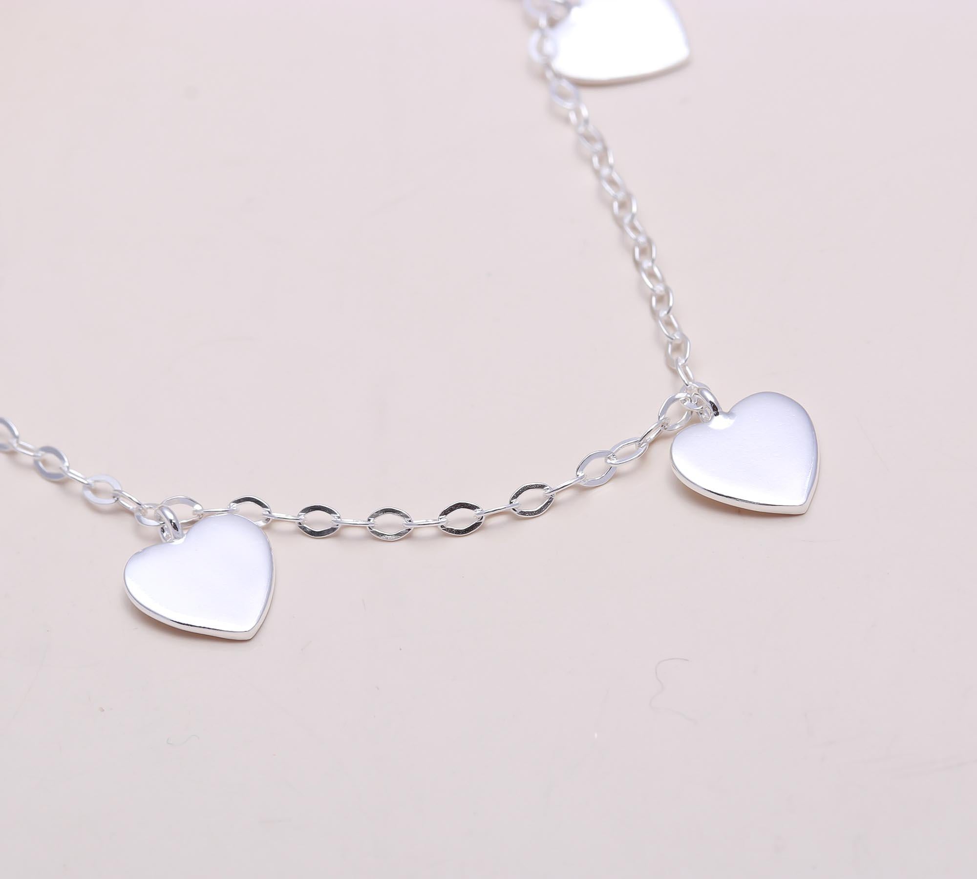 The Love Chain: Multi-Heart Charm Necklace