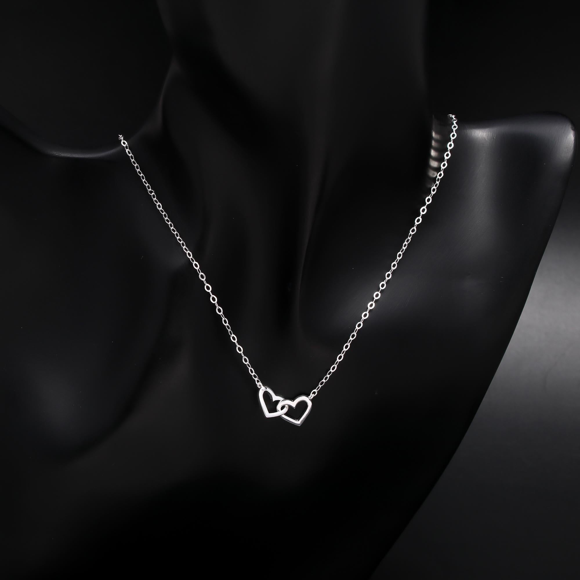 The Connected Hearts: Double Interlocking Heart Pendant