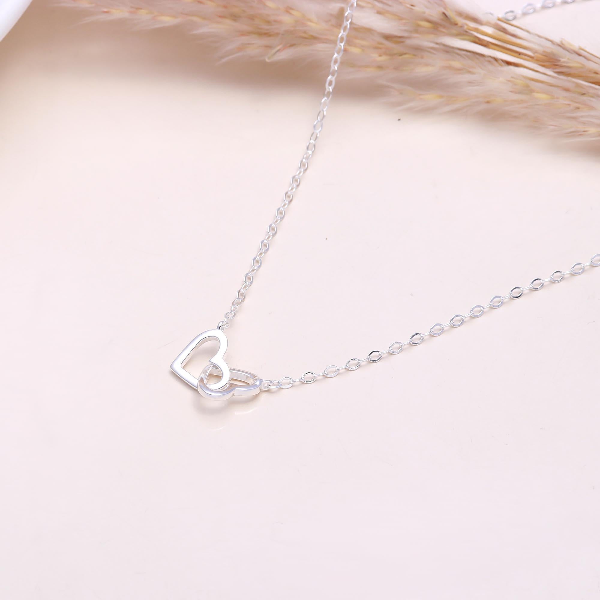 The Connected Hearts: Double Interlocking Heart Pendant