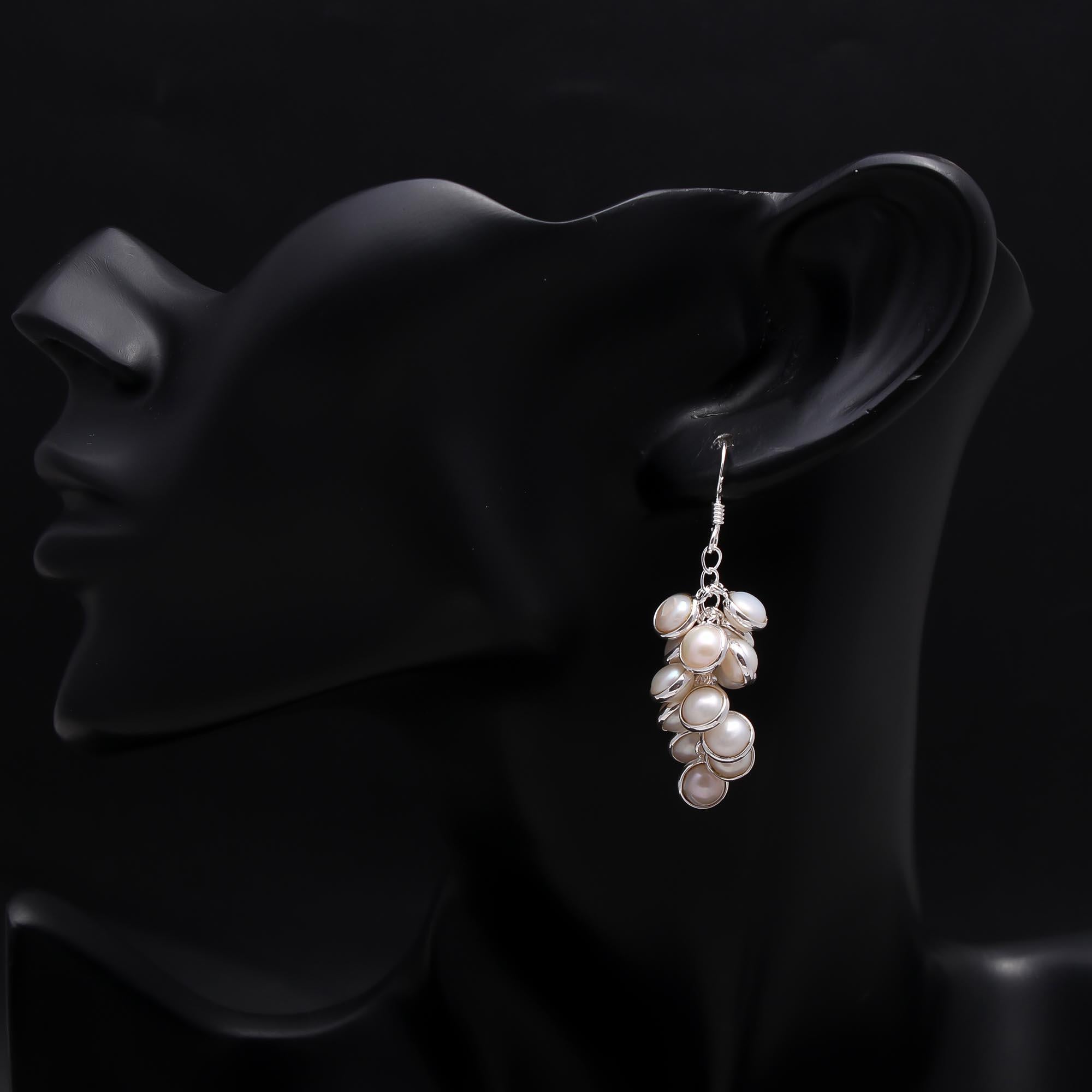 The Pearl Grape: Freshwater Pearl Cluster Drop Earrings
