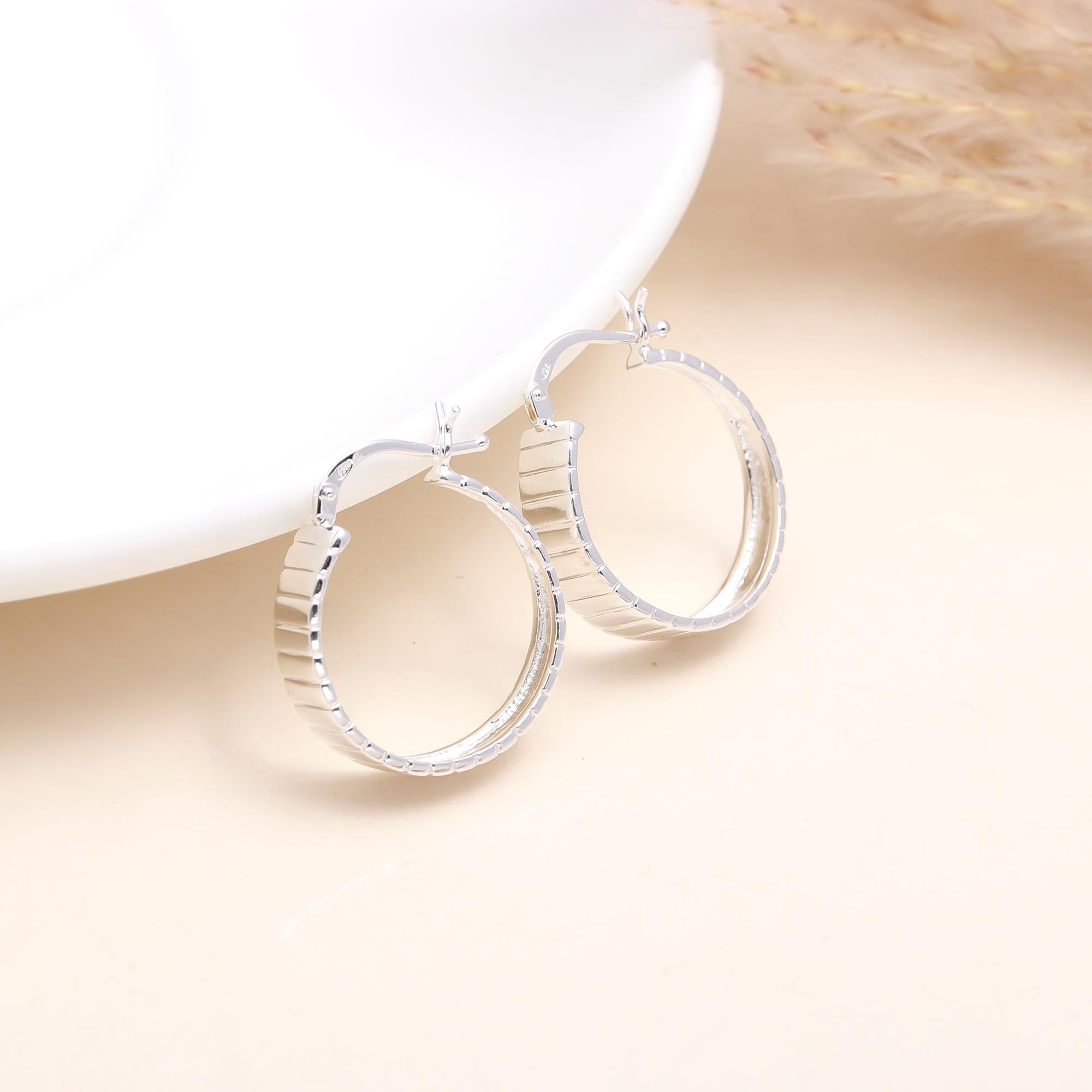 Sterling Silver Classic Hoop Earrings