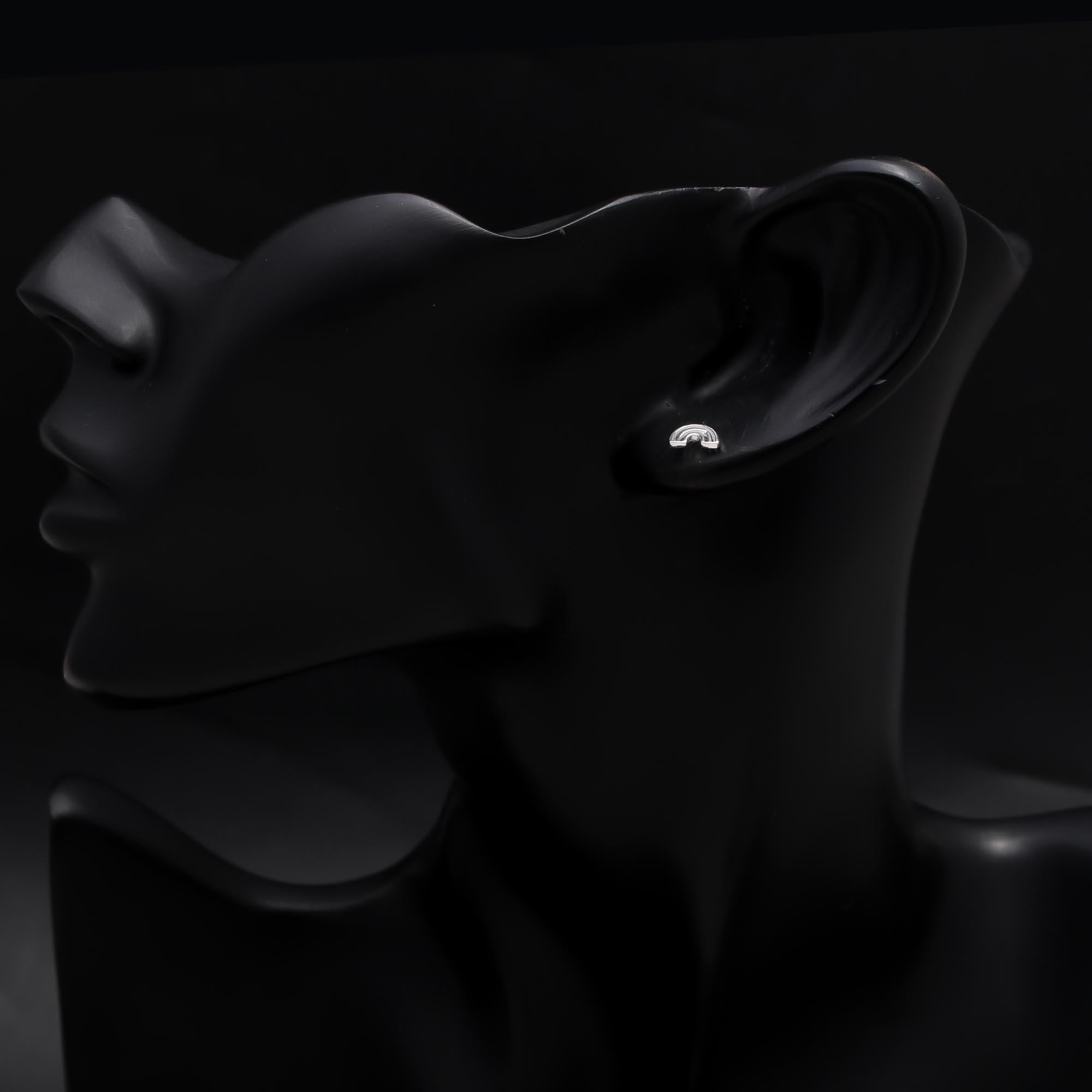 925 Sterling Silver Rainbow Stud Earrings