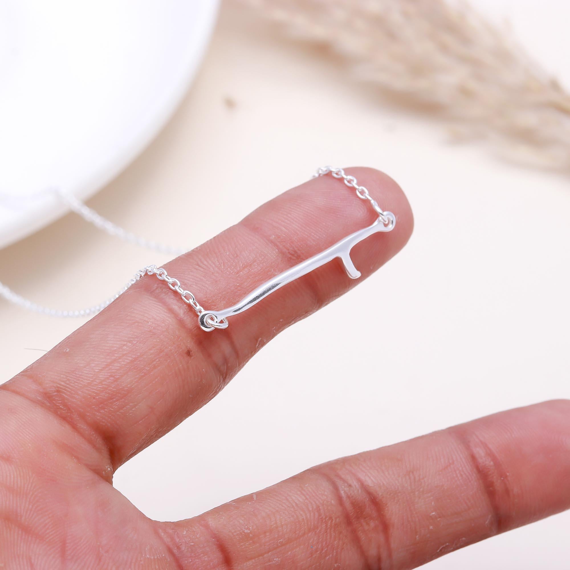 The Golden Twig: Organic Branch Bar Necklace