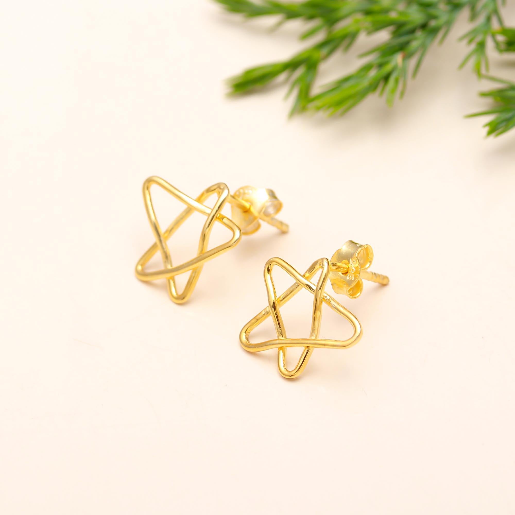The Wire Star: Minimalist Celestial Studs