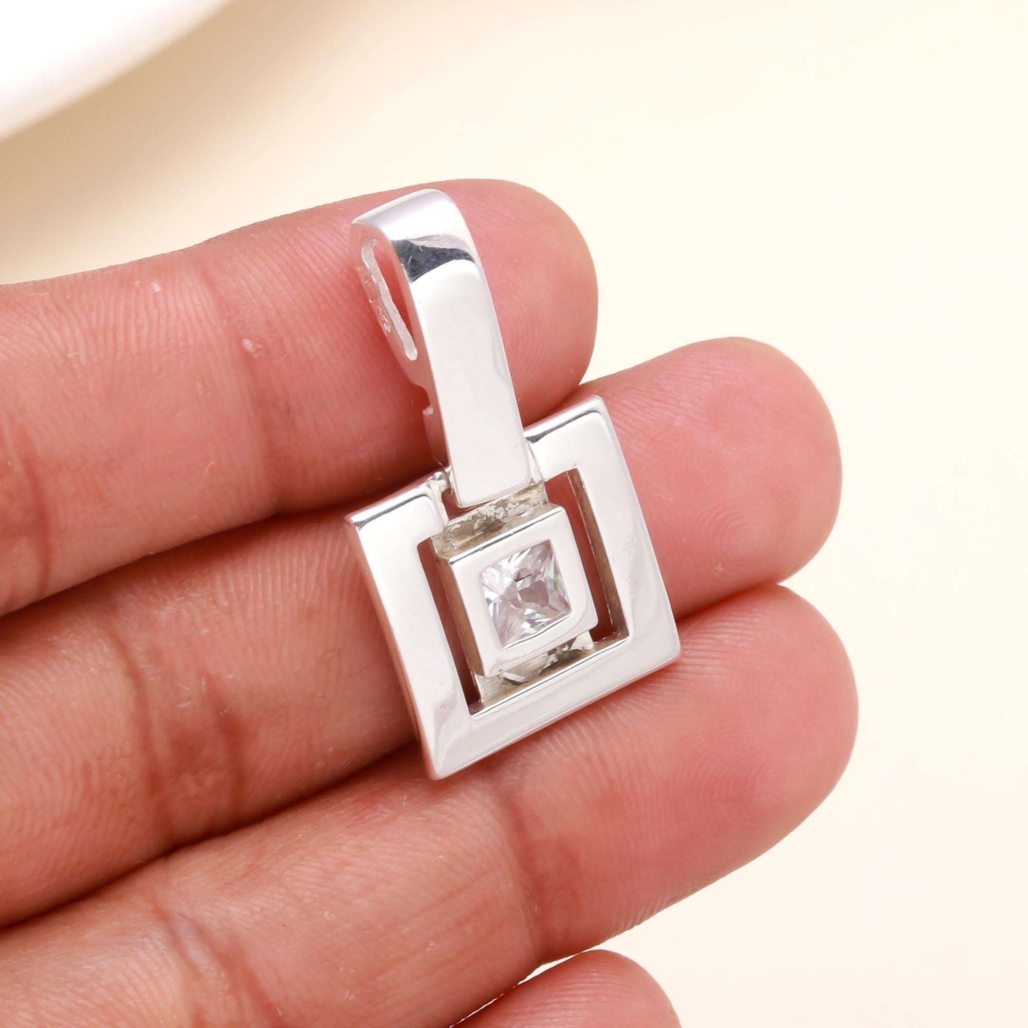925 Sterling Silver Geometric Pendant