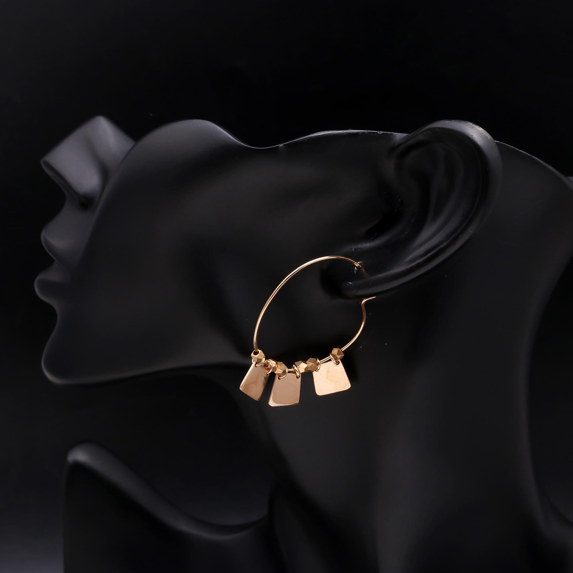 925 Sterling Silver Geometric Boho Hoop Earrings