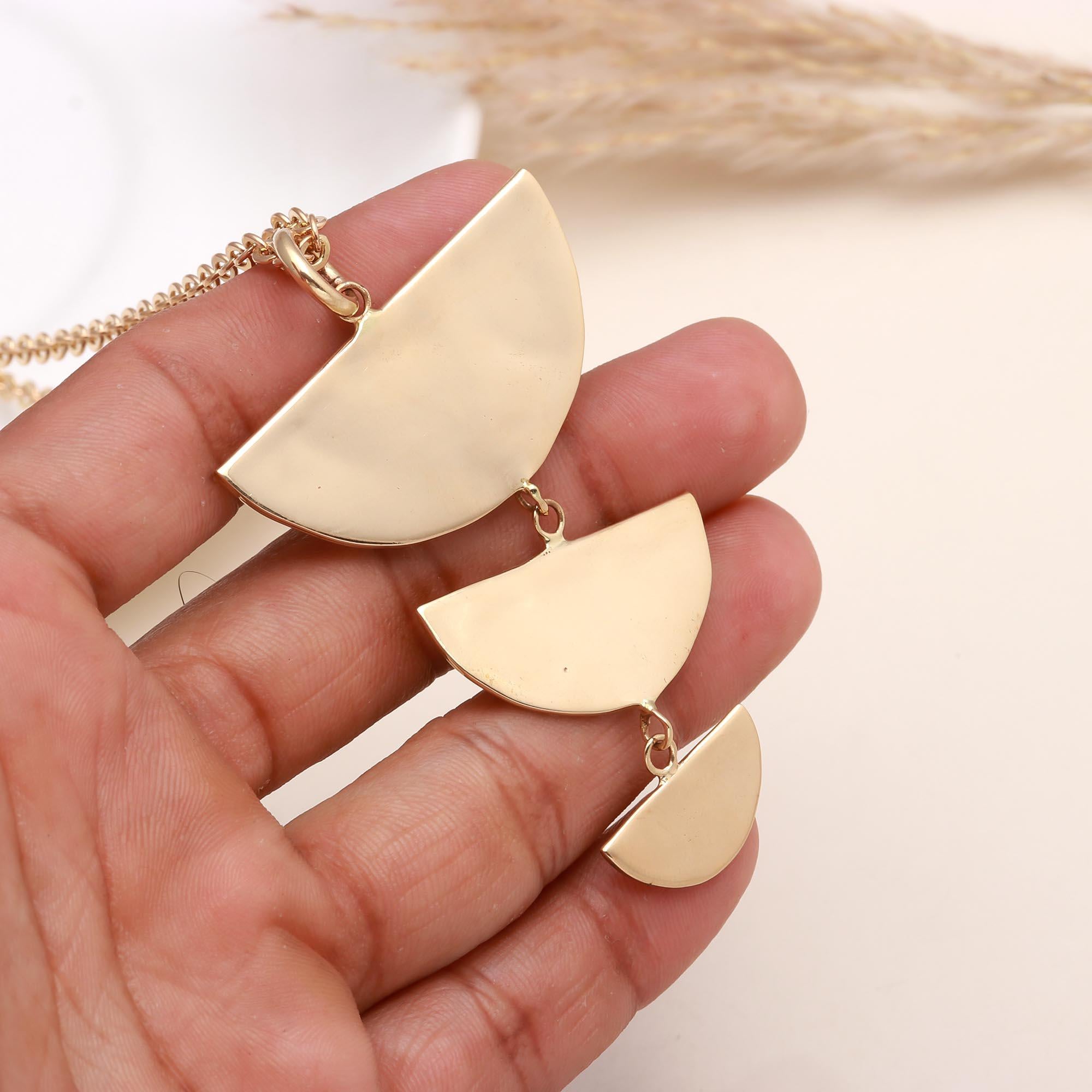 The Modern Moon: Abstract Half Moon Necklace