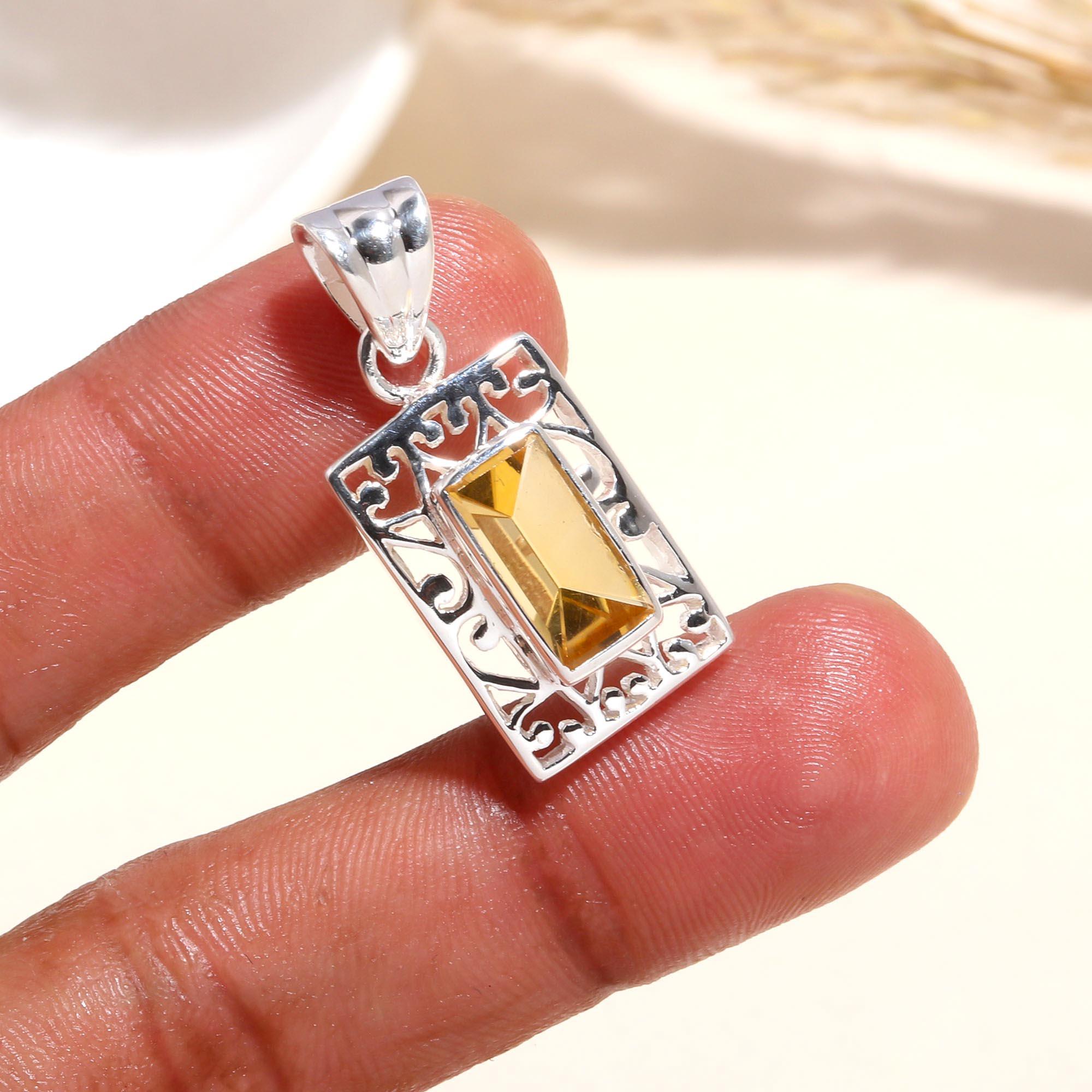 The Filigree Window: Citrine Statement Pendant