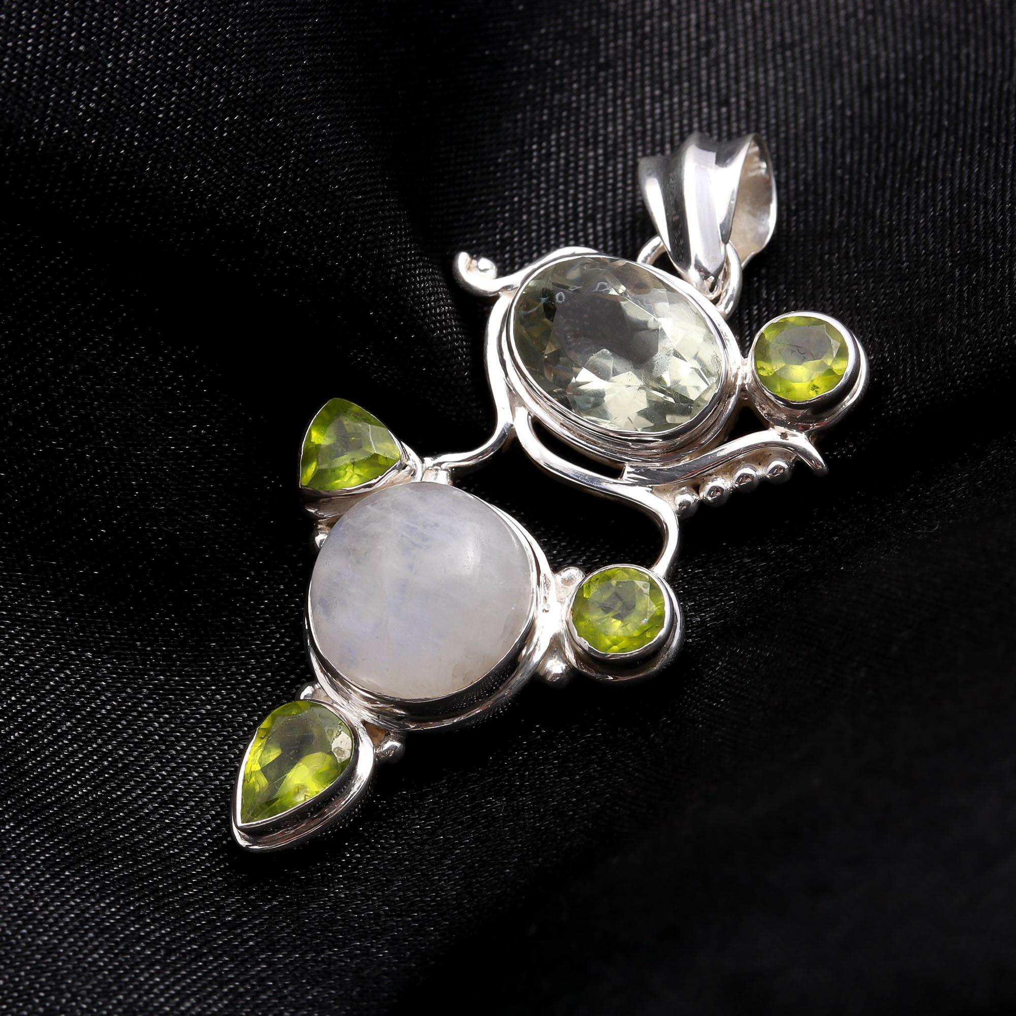 The Verdant Moon: Silver Statement Pendant