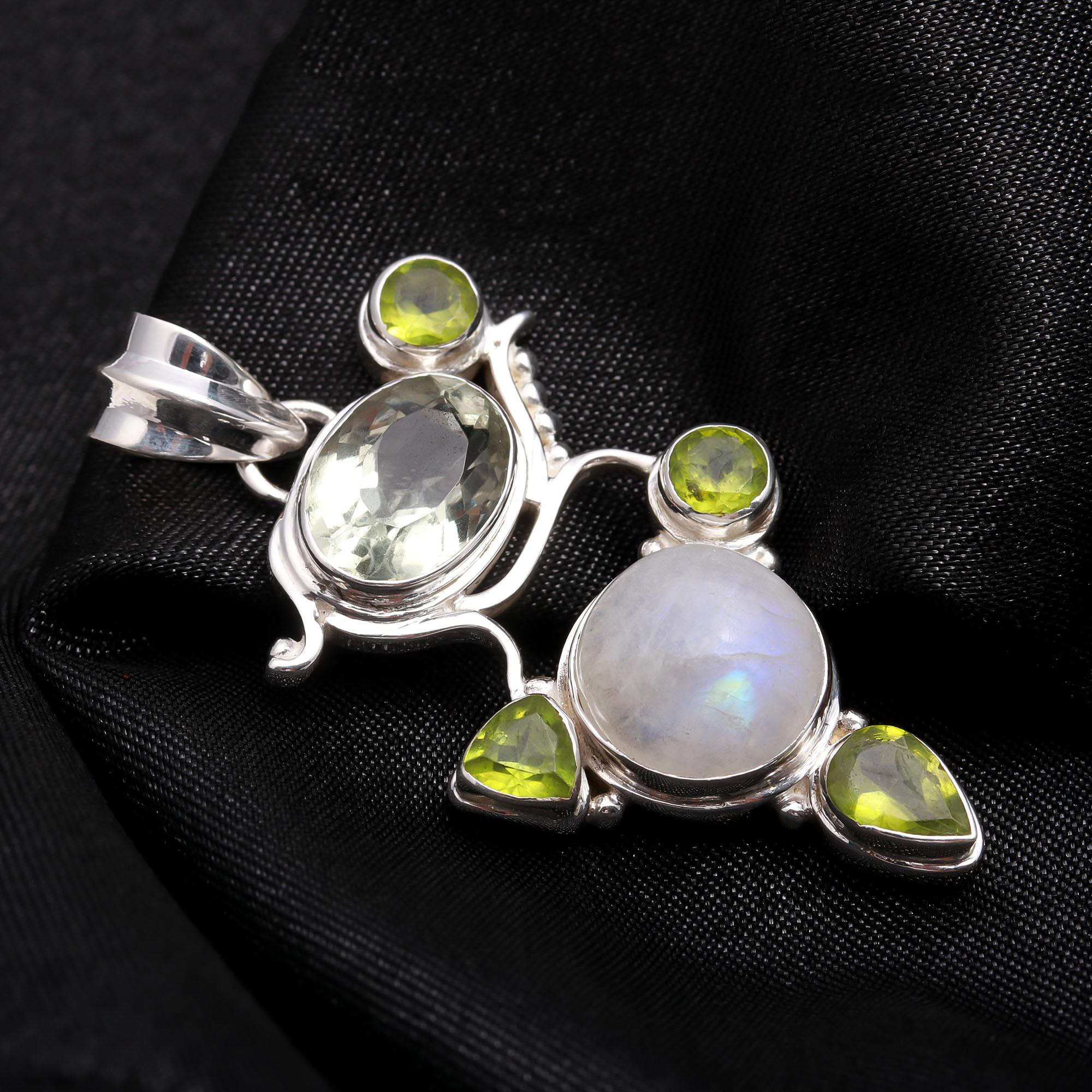 The Verdant Moon: Silver Statement Pendant