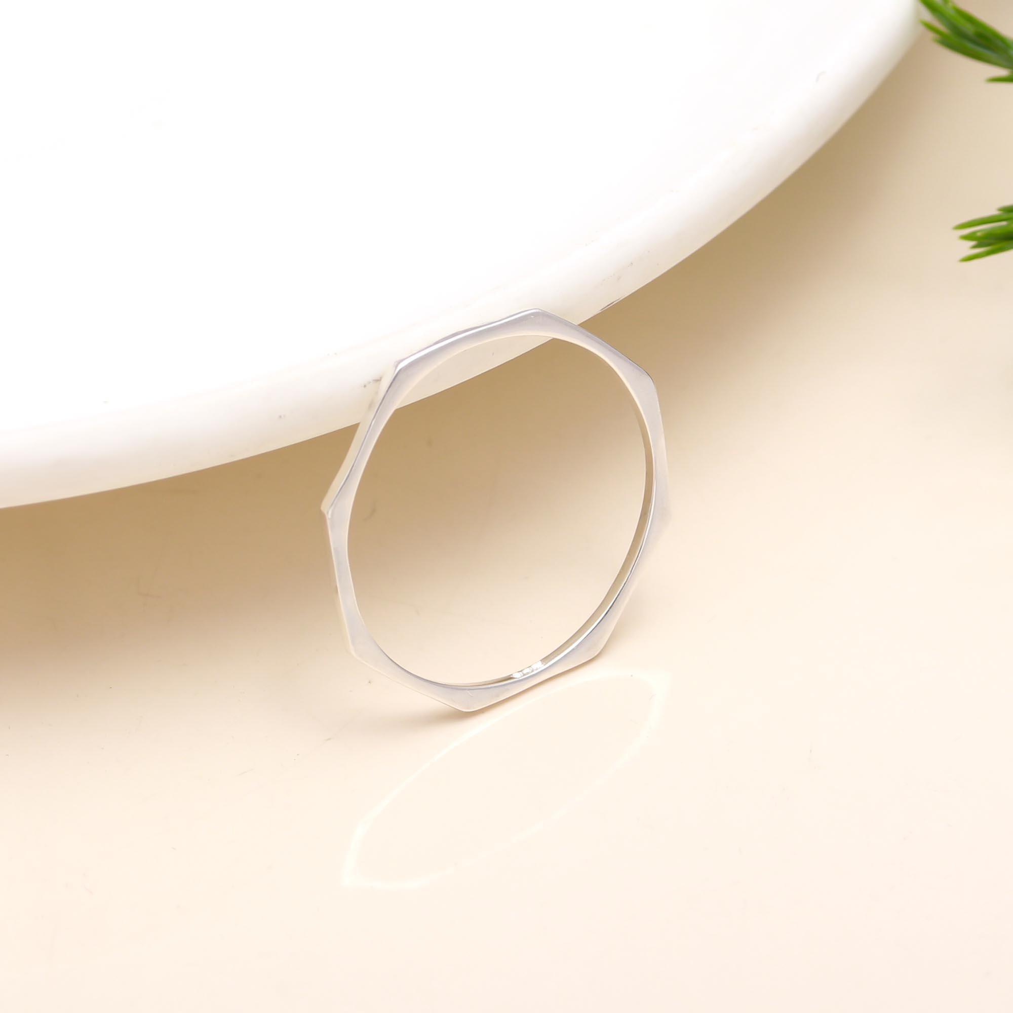 The Silver Wish: Hammered Chevron Stacking Ring