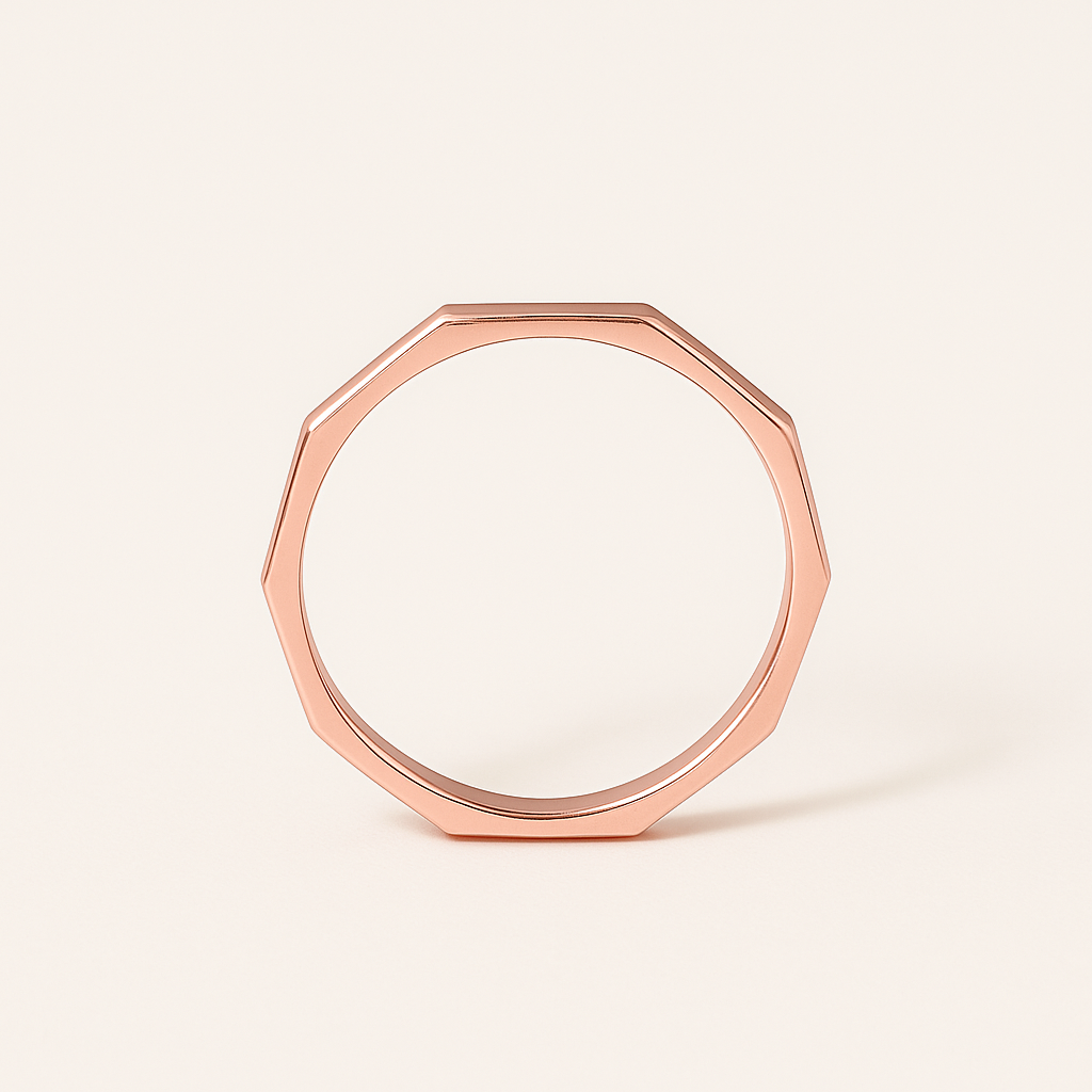 The Silver Wish: Hammered Chevron Stacking Ring