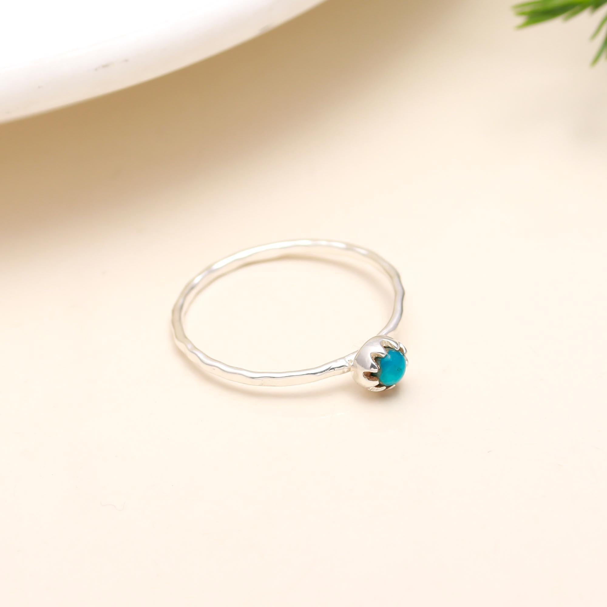 925 Silver Turquoise Stacking Ring
