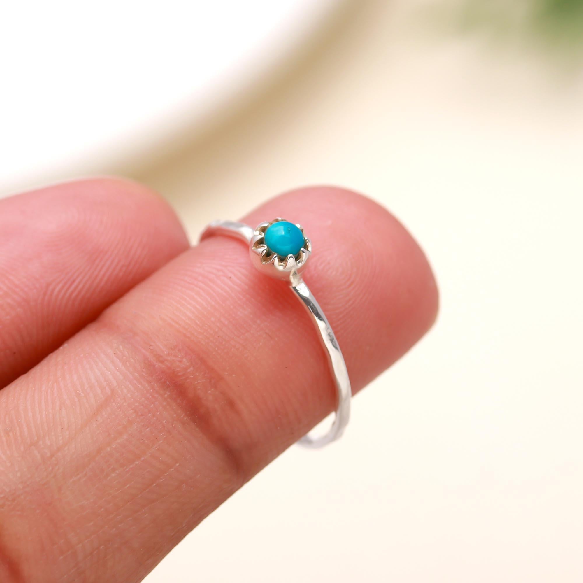 925 Silver Turquoise Stacking Ring
