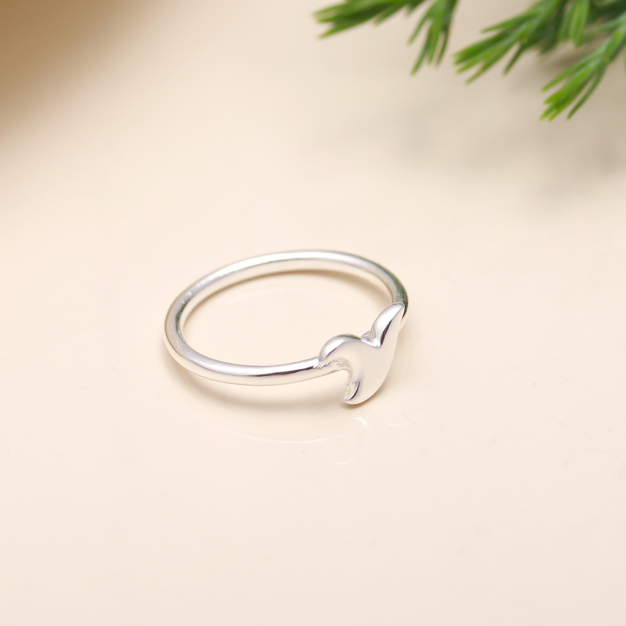Solid 925 Silver Wave Ring - Sizes 5-10, Ocean Inspired