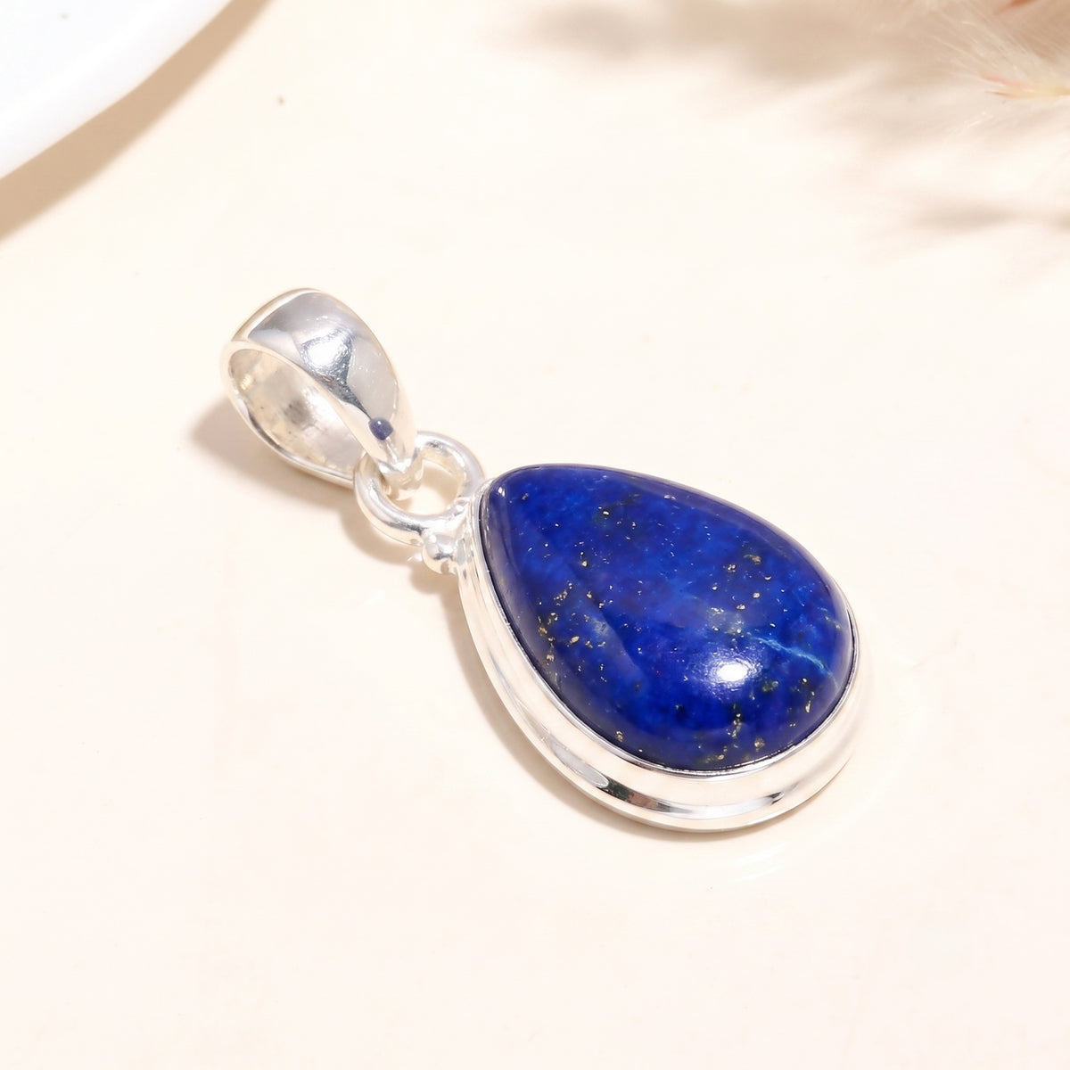 925 Sterling Silver Amethyst Teardrop Pendant