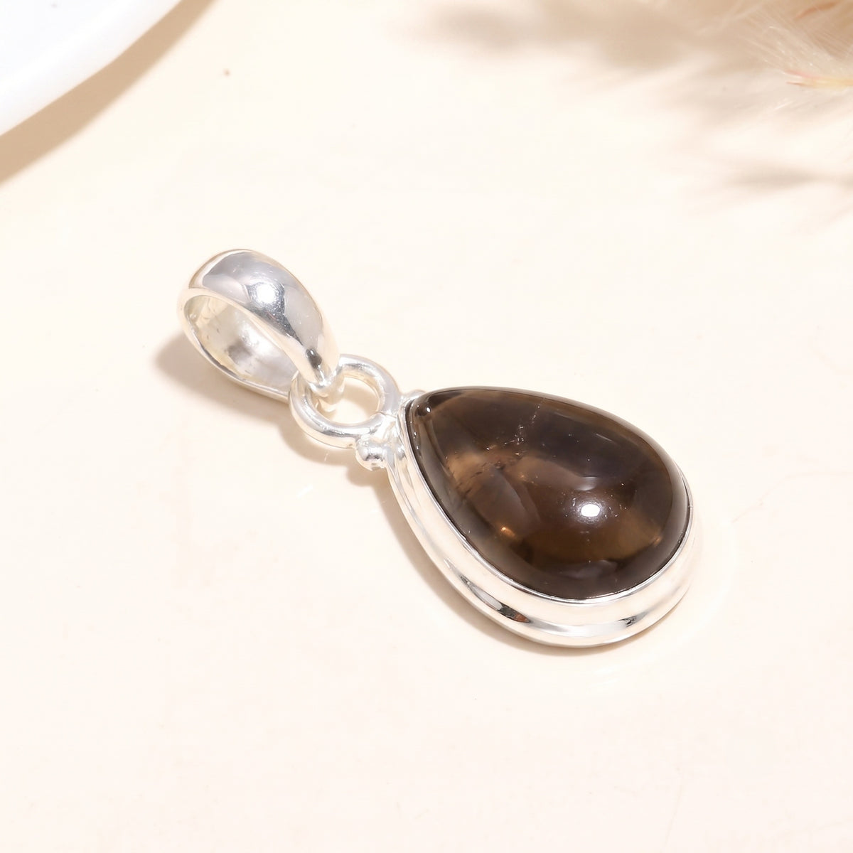 925 Sterling Silver Amethyst Teardrop Pendant