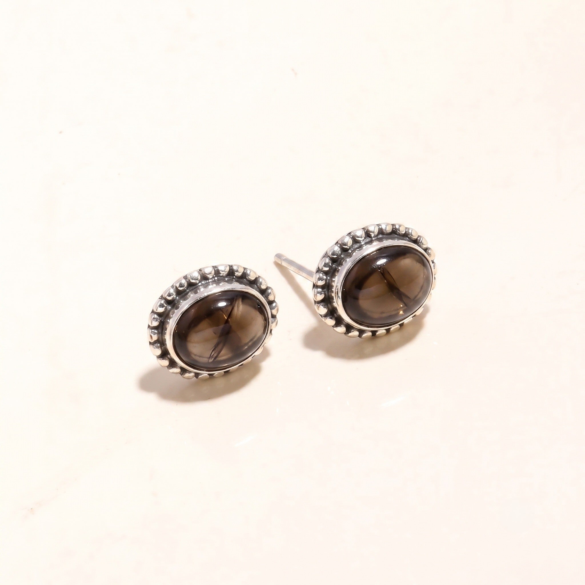 925 Sterling Silver Amethyst Vintage Stud Earrings