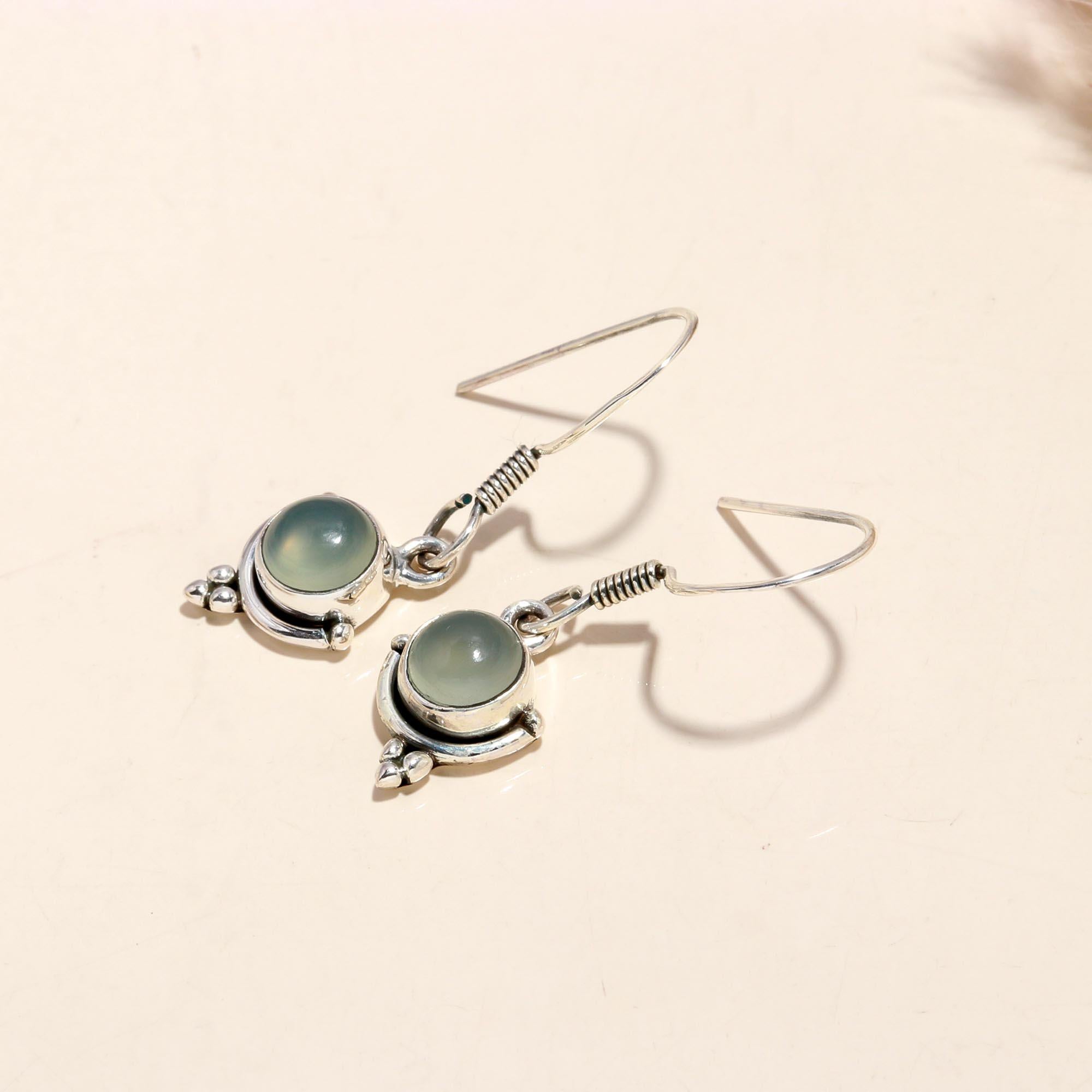 925 Sterling Silver Moonstone Dangle Earrings