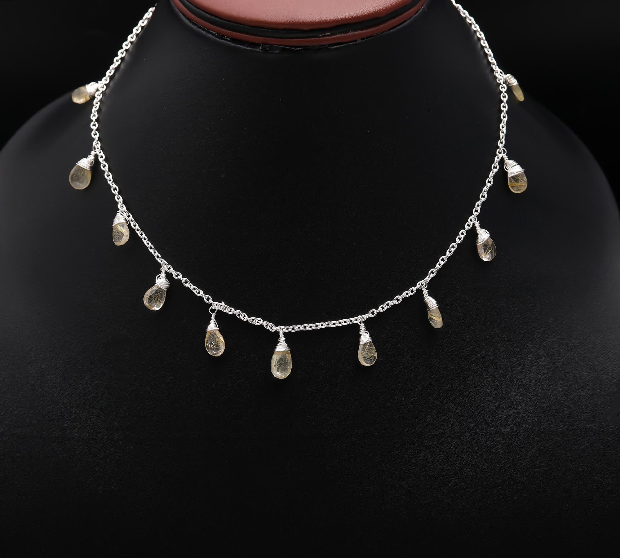 925 Silver Citrine Necklace