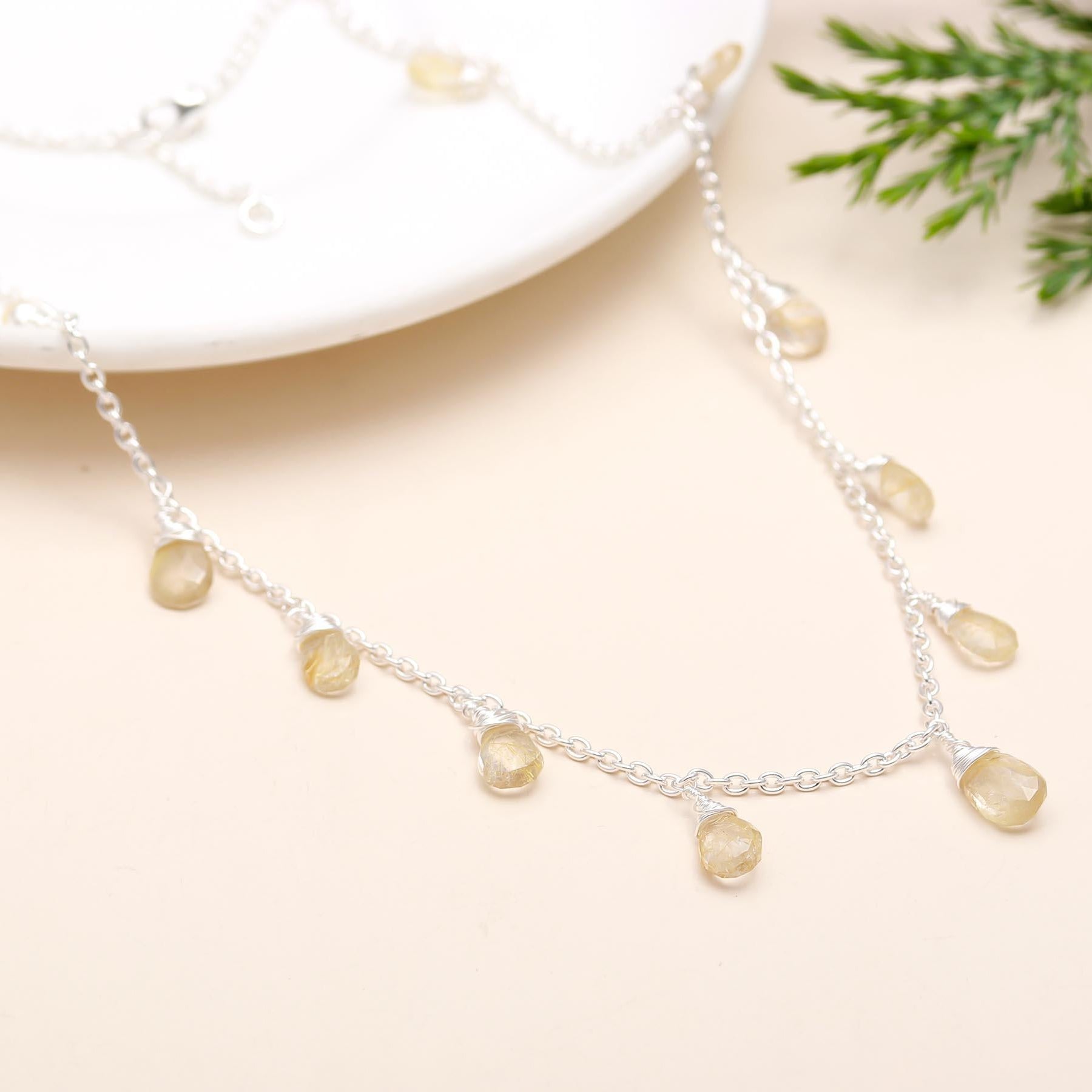 925 Silver Citrine Necklace