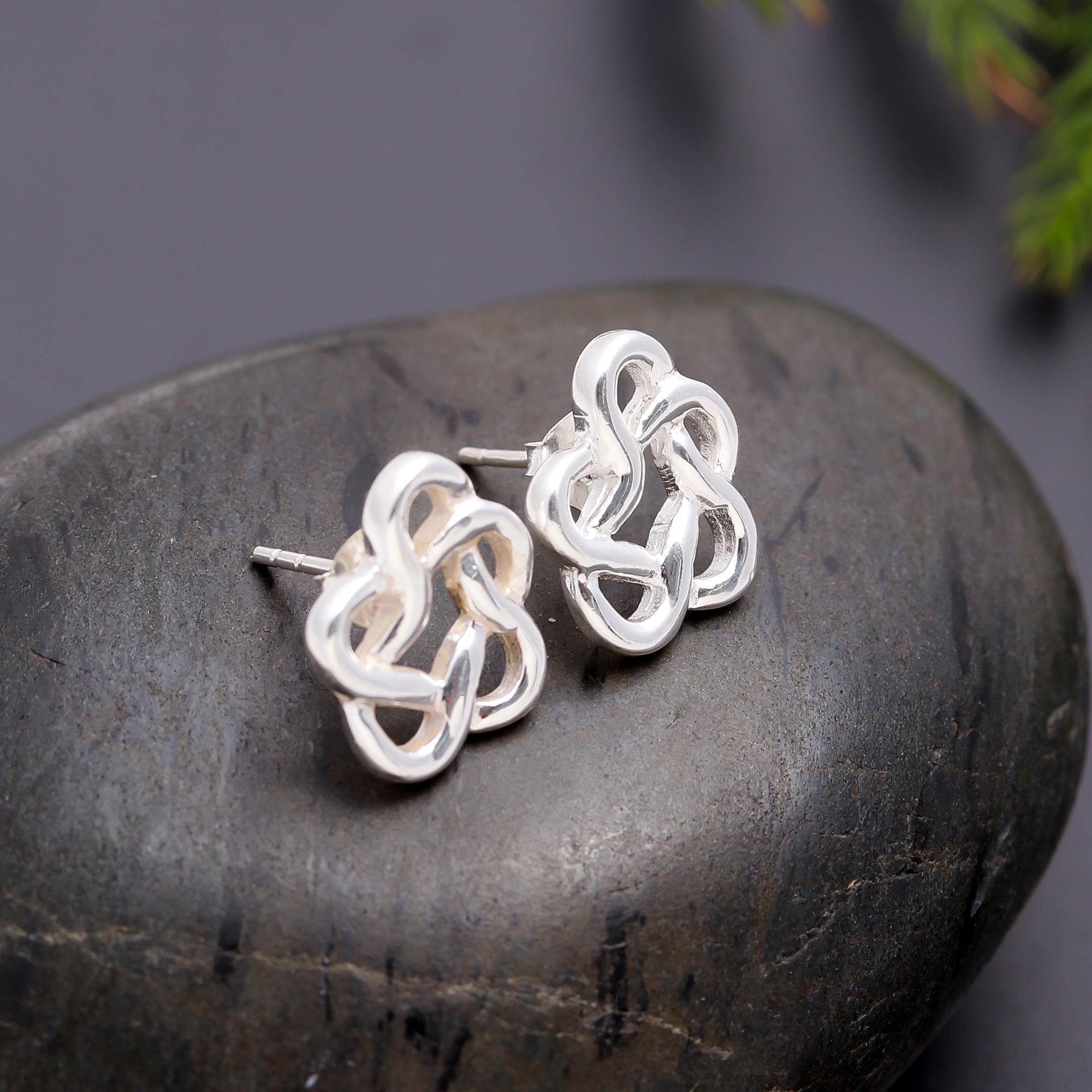 925 Silver Celtic Knot Stud Earrings