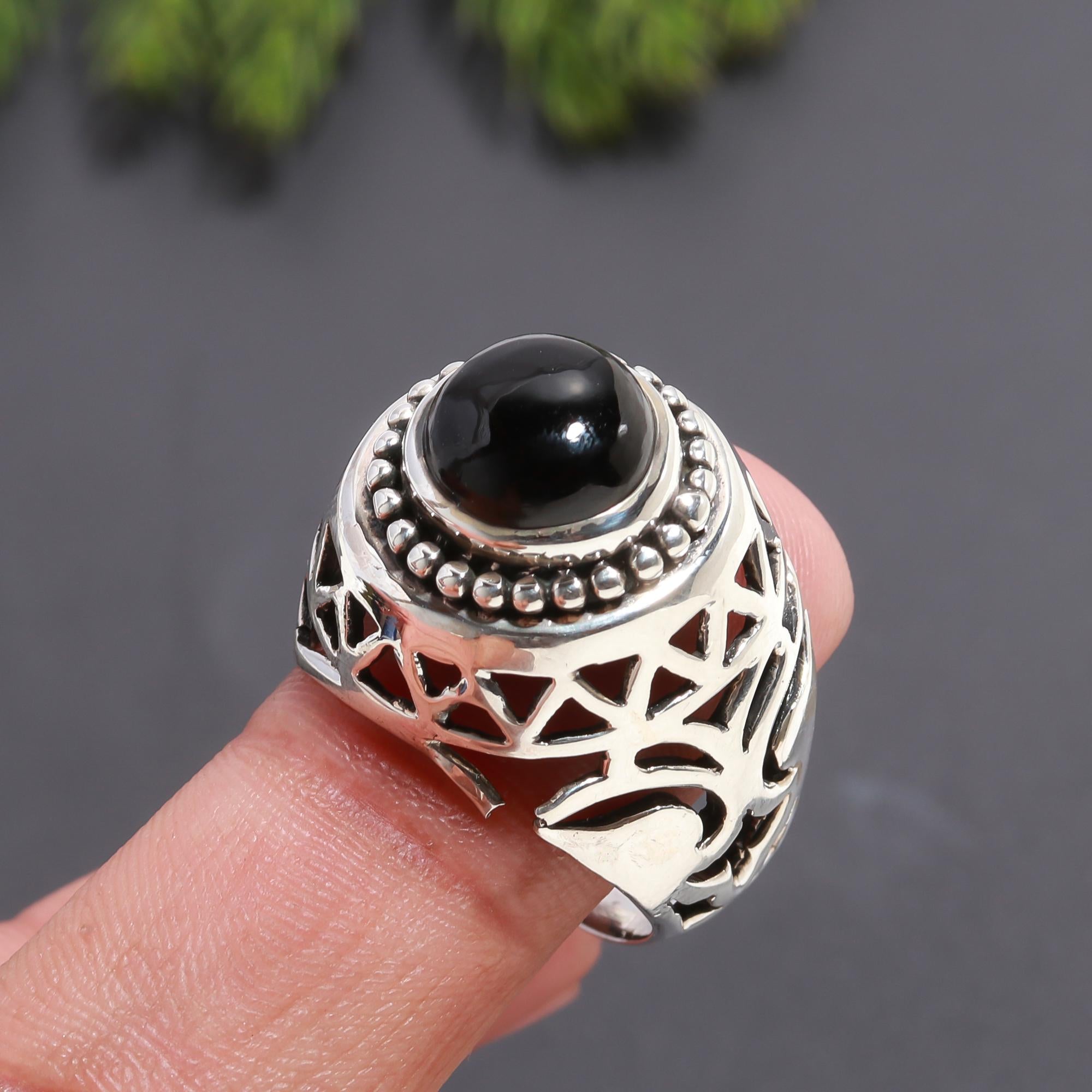 925 Silver Black Onyx Ring