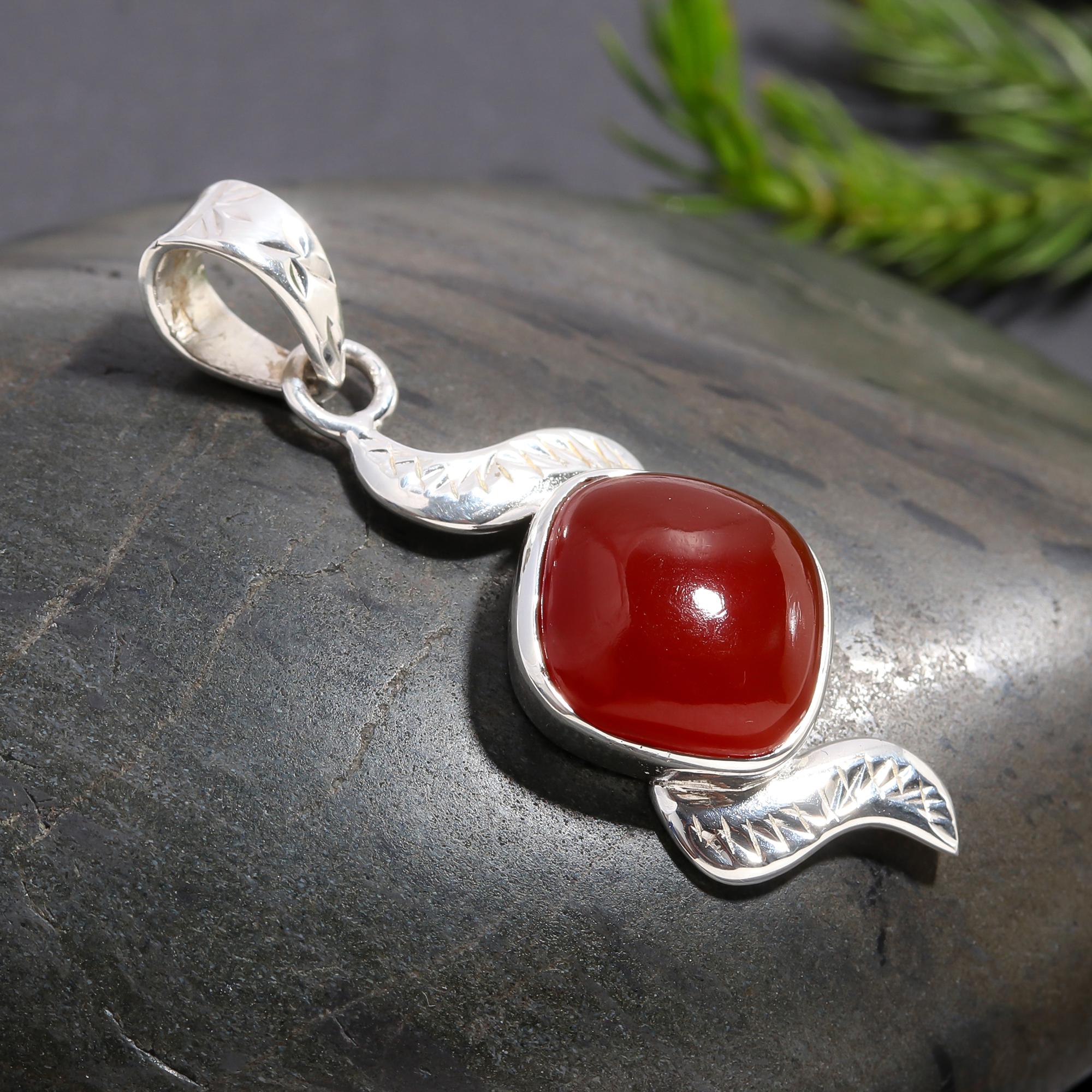 925 Silver Carnelian Pendant