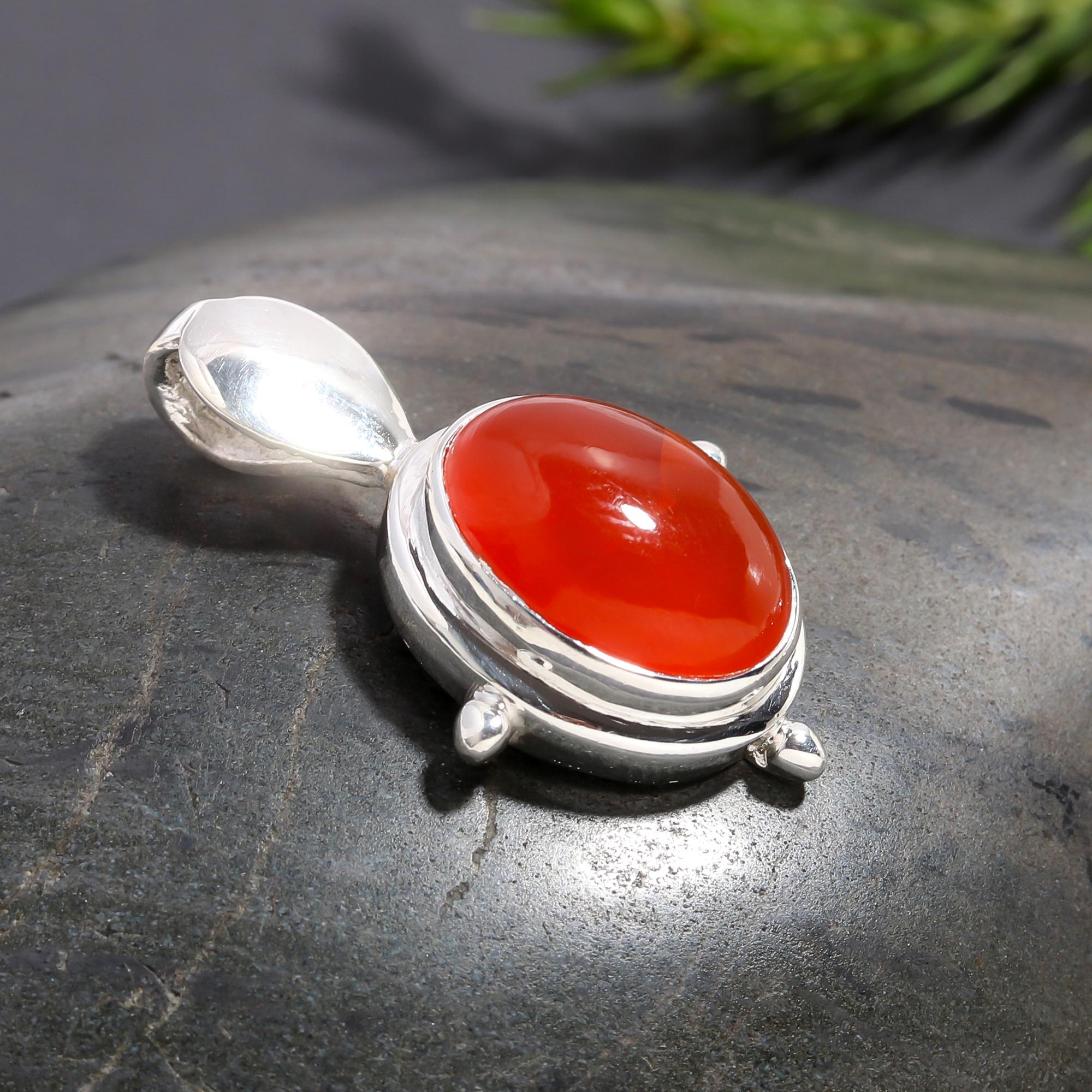 925 Silver Carnelian Pendant
