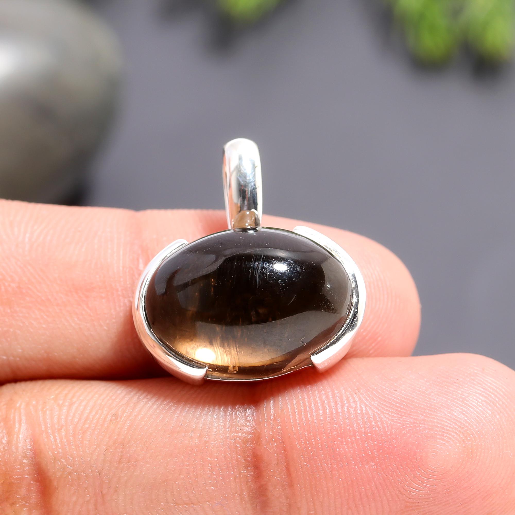 925 Silver Smoky Quartz Pendant