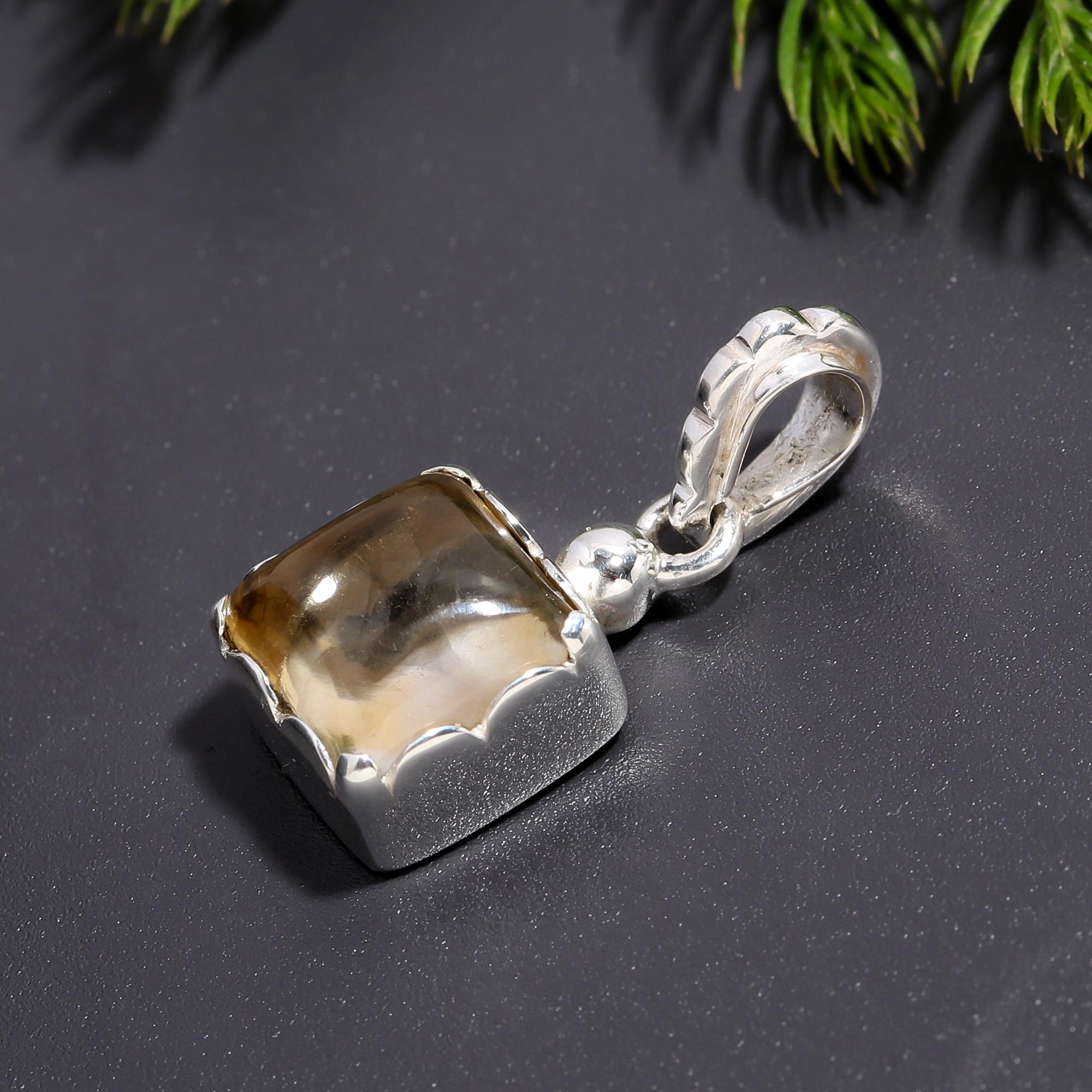 925 Silver Smoky Quartz Pendant
