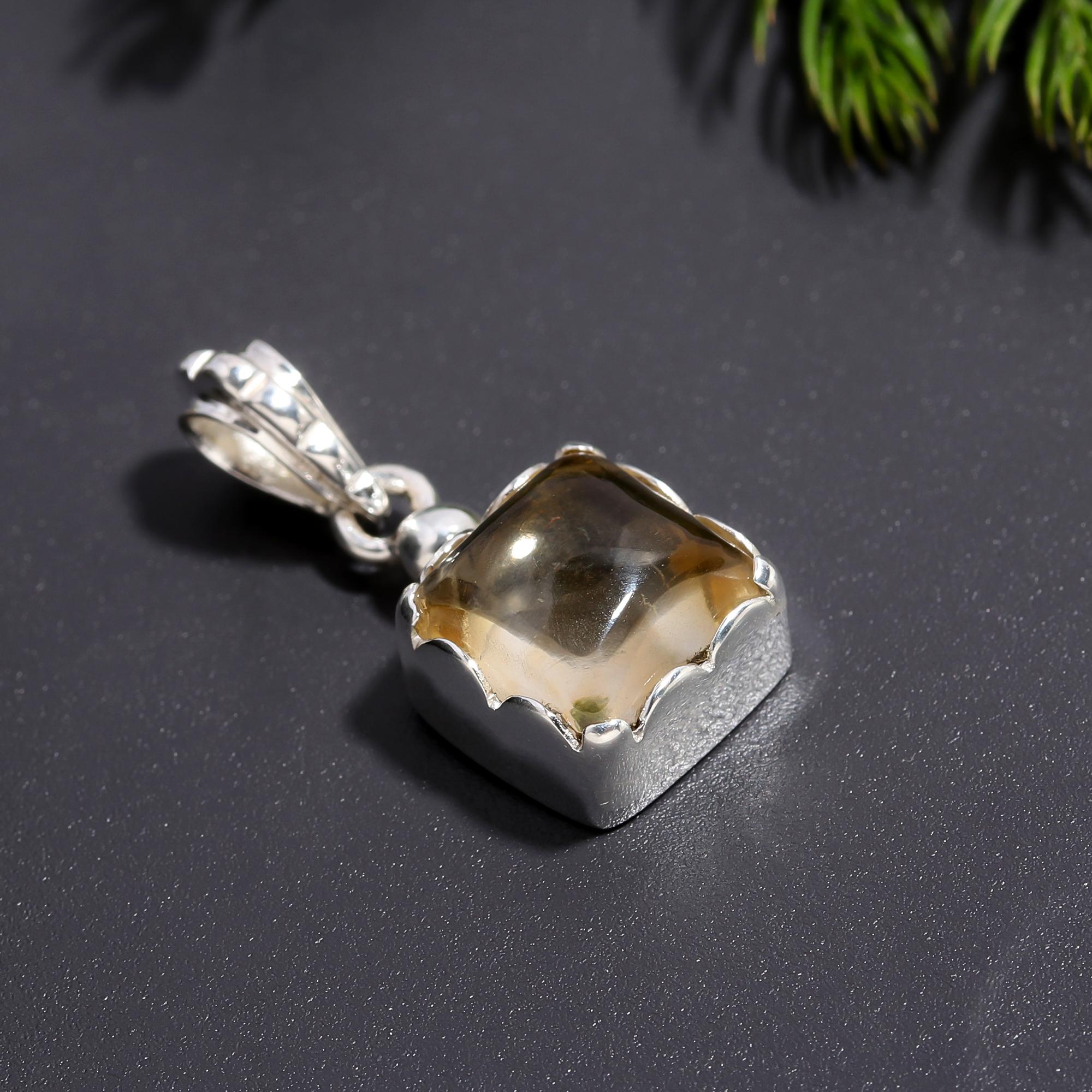 925 Silver Smoky Quartz Pendant